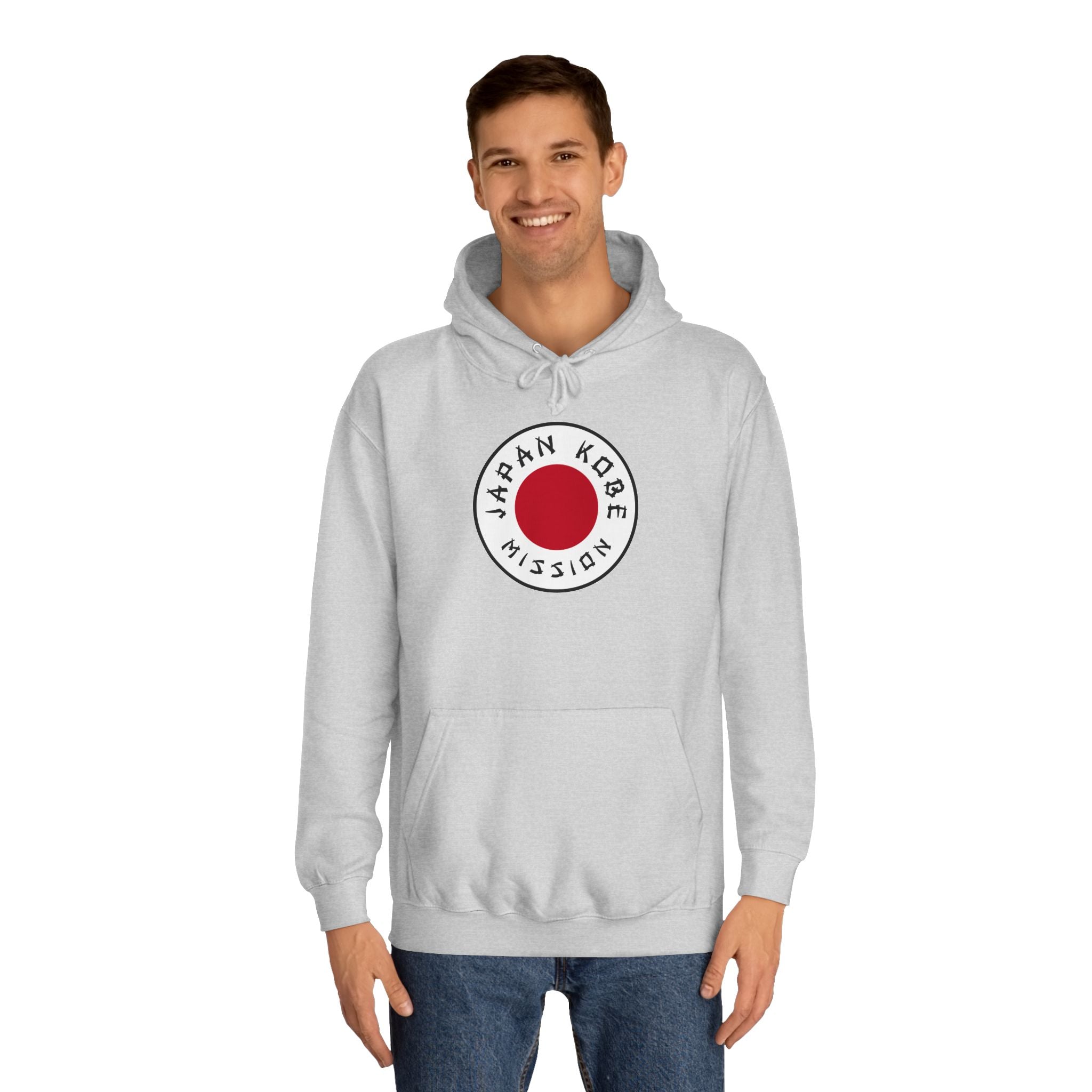 Japan Kobe Mission Flag Logo (White Border) College Hoodie - Latter-Day Saint LDS Missionary Gift - Book of Mormon