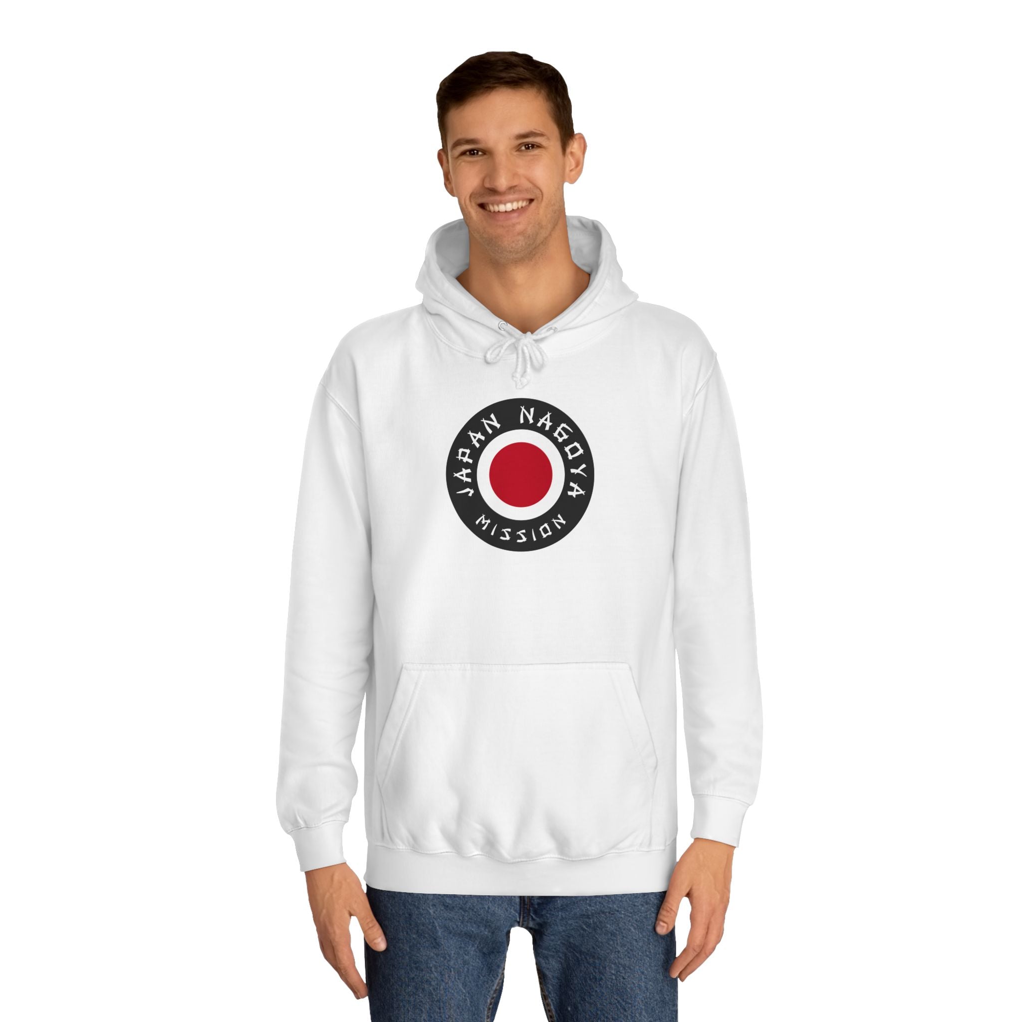 Japan Nagoya Mission Flag Logo (Black Border) College Hoodie - Mission Wishlist - LDS Missionary Gift Store