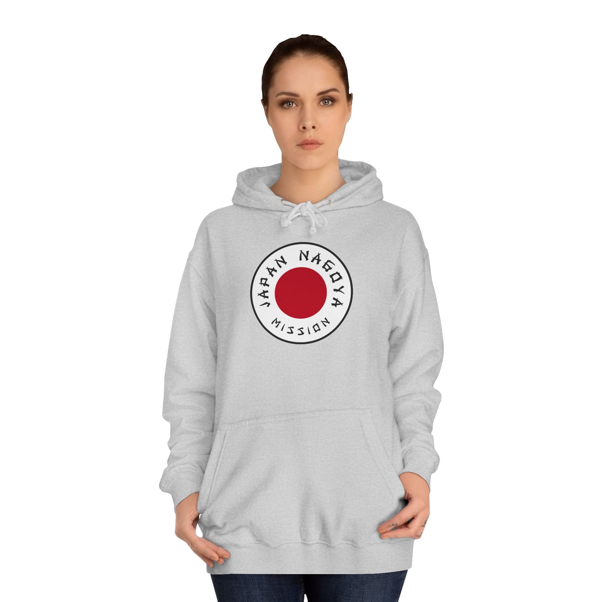 Japan Nagoya Mission Flag Logo (White Border) College Hoodie - Latter-Day Saint LDS Missionary Gift - Book of Mormon