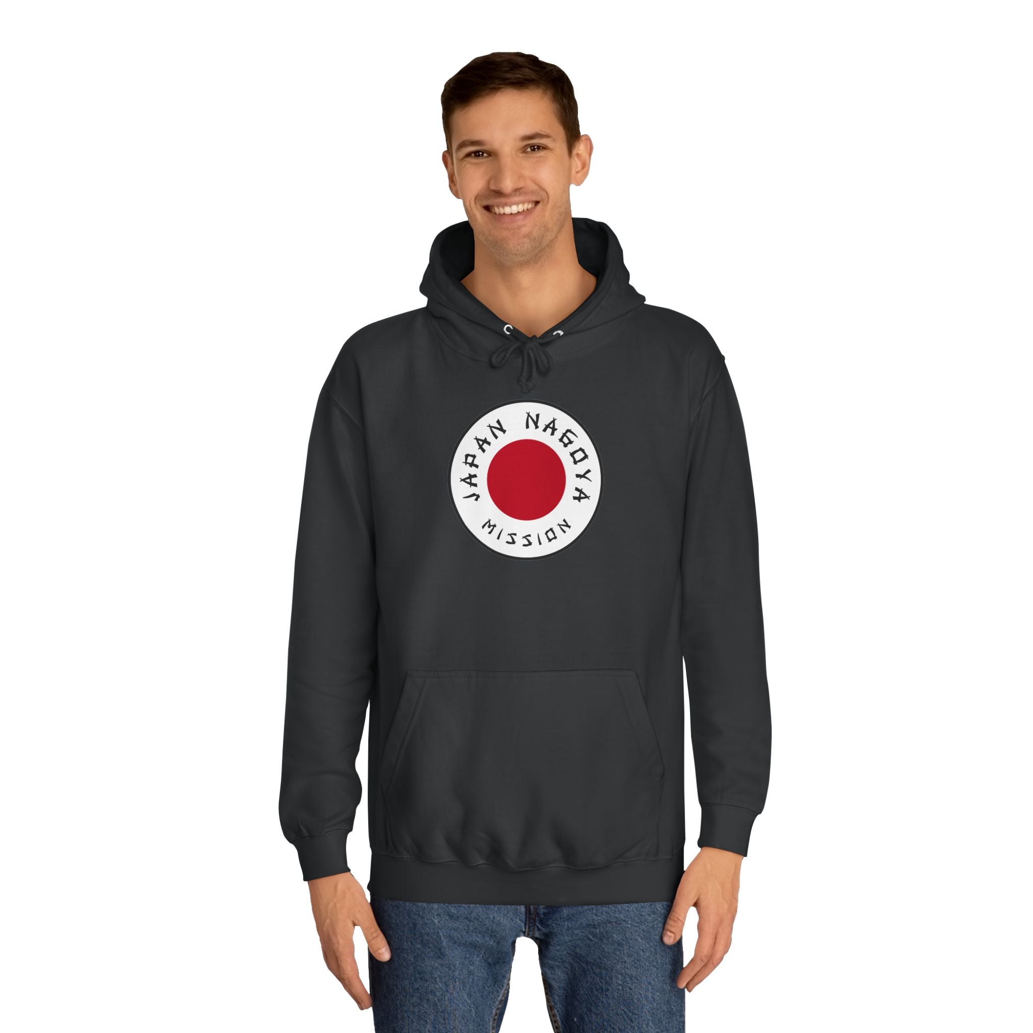 Japan Nagoya Mission Flag Logo (White Border) College Hoodie - Latter-Day Saint LDS Missionary Gift - Book of Mormon