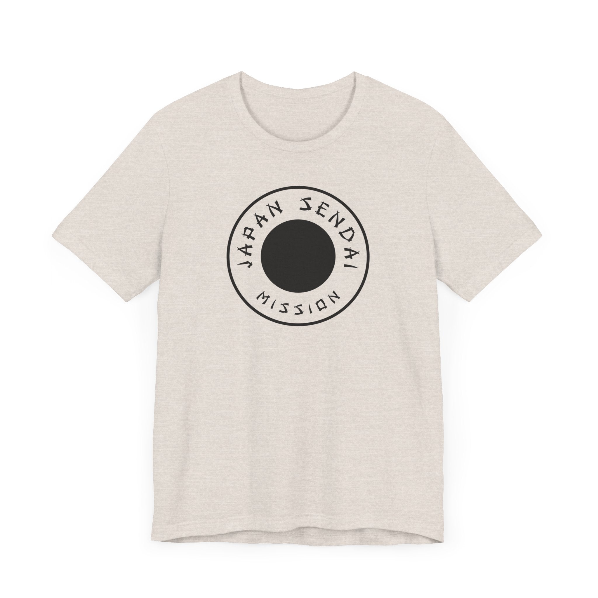 Japan Sendai Mission Circular Monochrome Logo T-Shirt - Mission Wishlist - LDS Missionary Gift Store