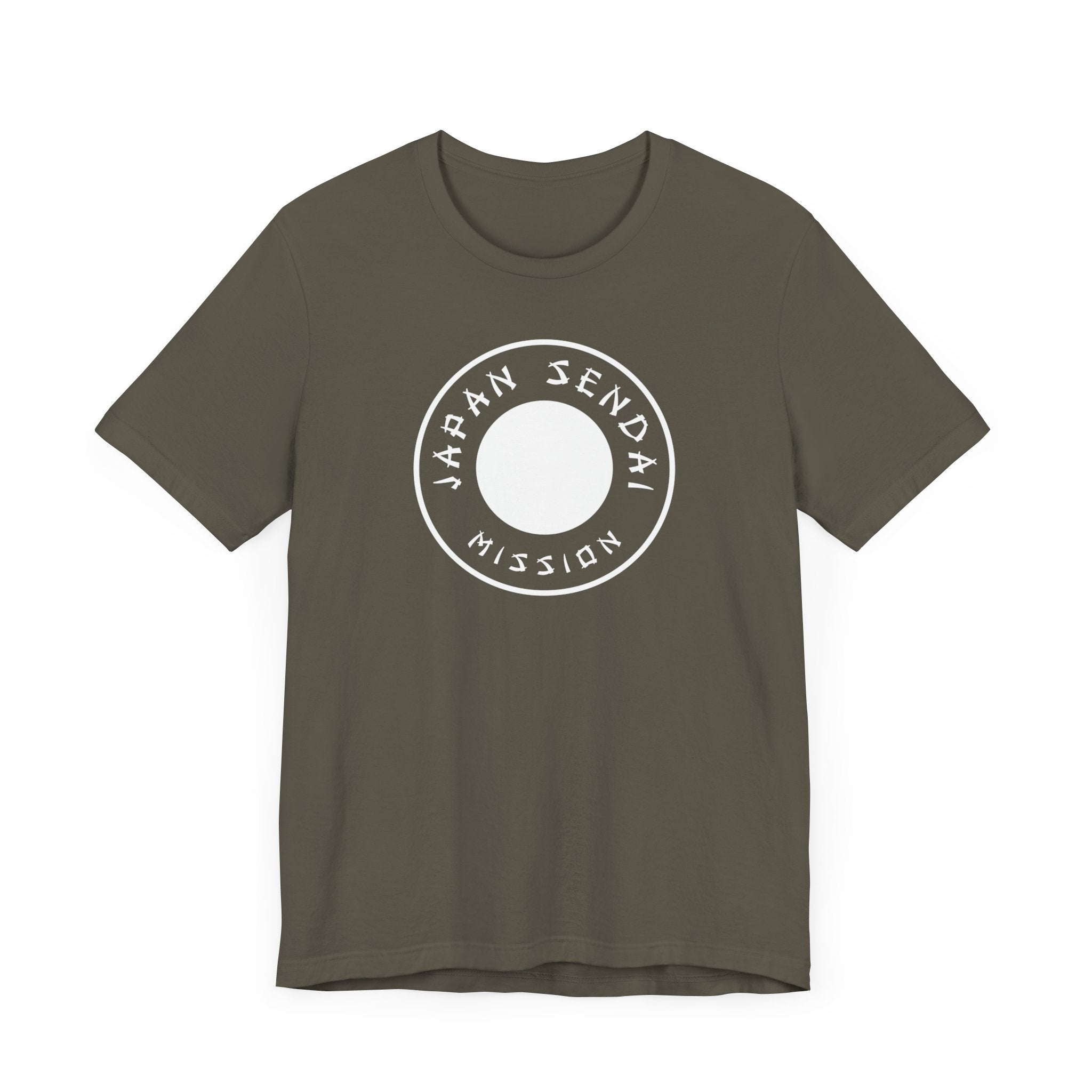 Japan Sendai Mission Circular Monochrome Logo T-Shirt - Mission Wishlist - LDS Missionary Gift Store