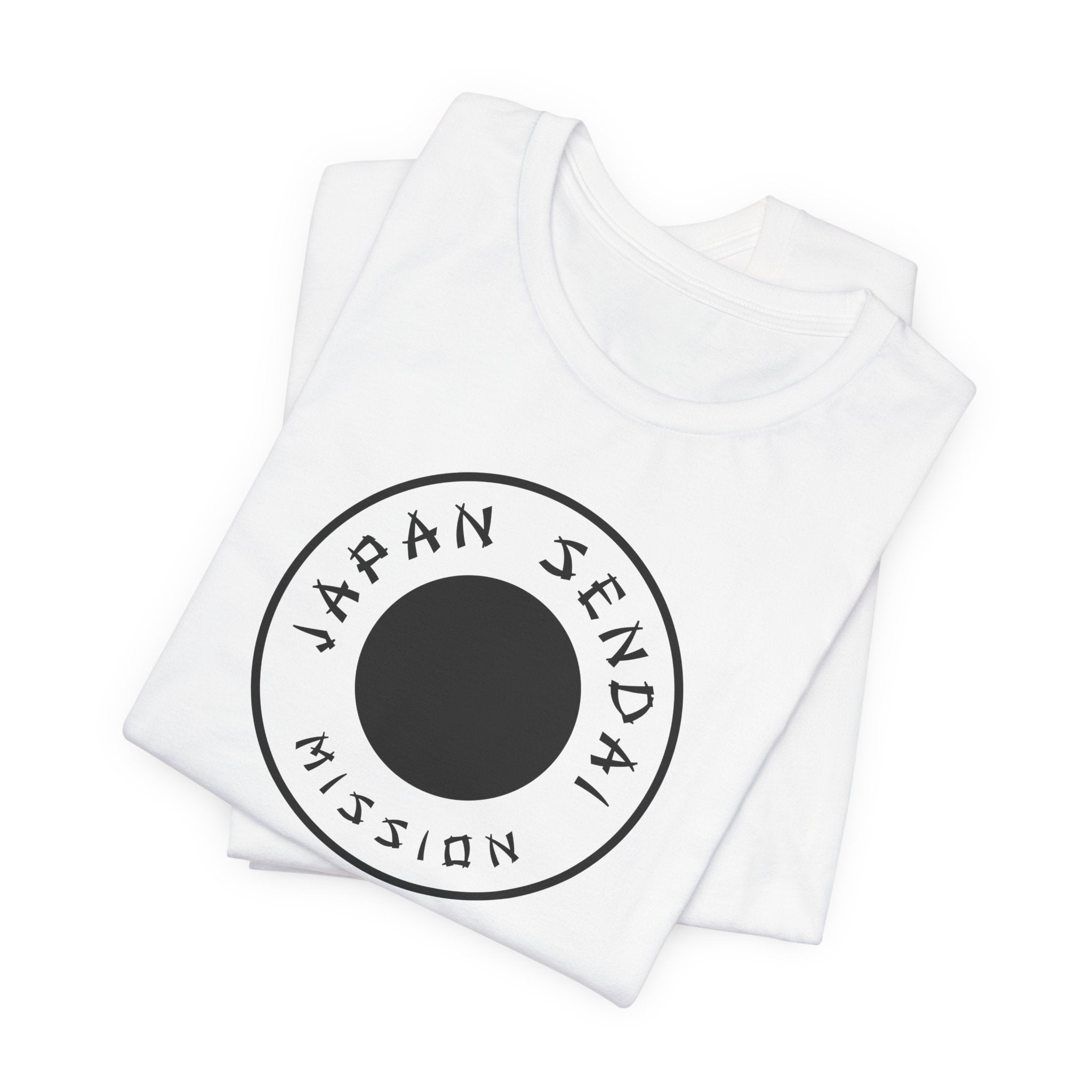 Japan Sendai Mission Circular Monochrome Logo T-Shirt - Mission Wishlist - LDS Missionary Gift Store