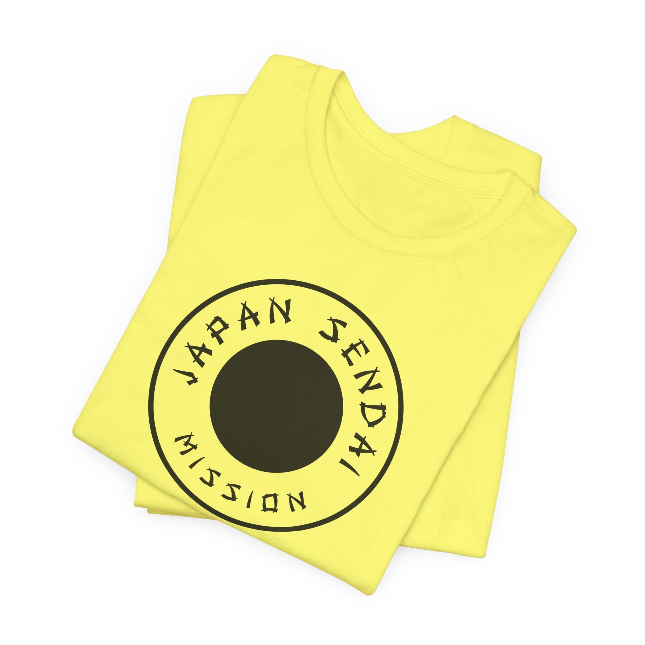 Japan Sendai Mission Circular Monochrome Logo T-Shirt - Mission Wishlist - LDS Missionary Gift Store