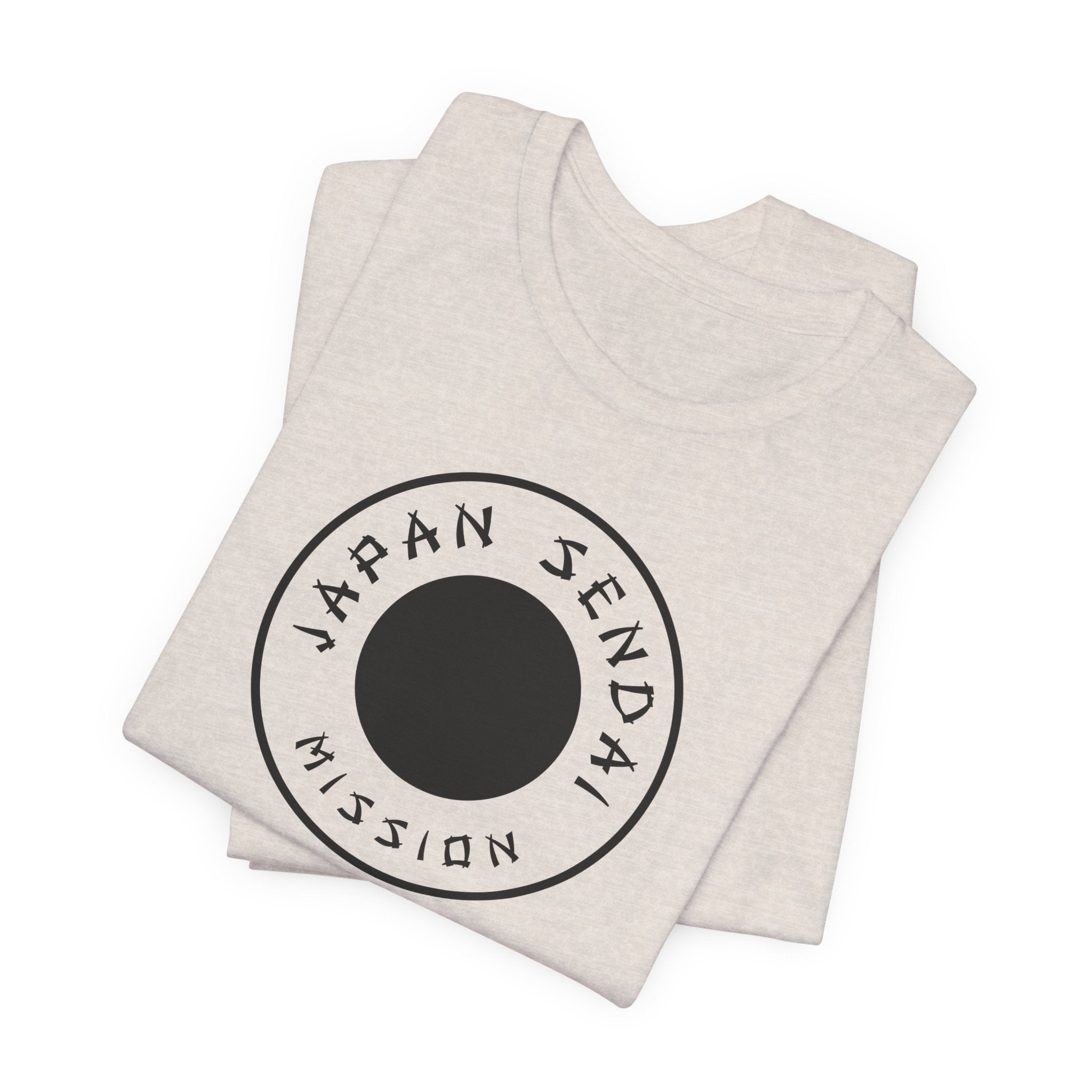 Japan Sendai Mission Circular Monochrome Logo T-Shirt - Mission Wishlist - LDS Missionary Gift Store