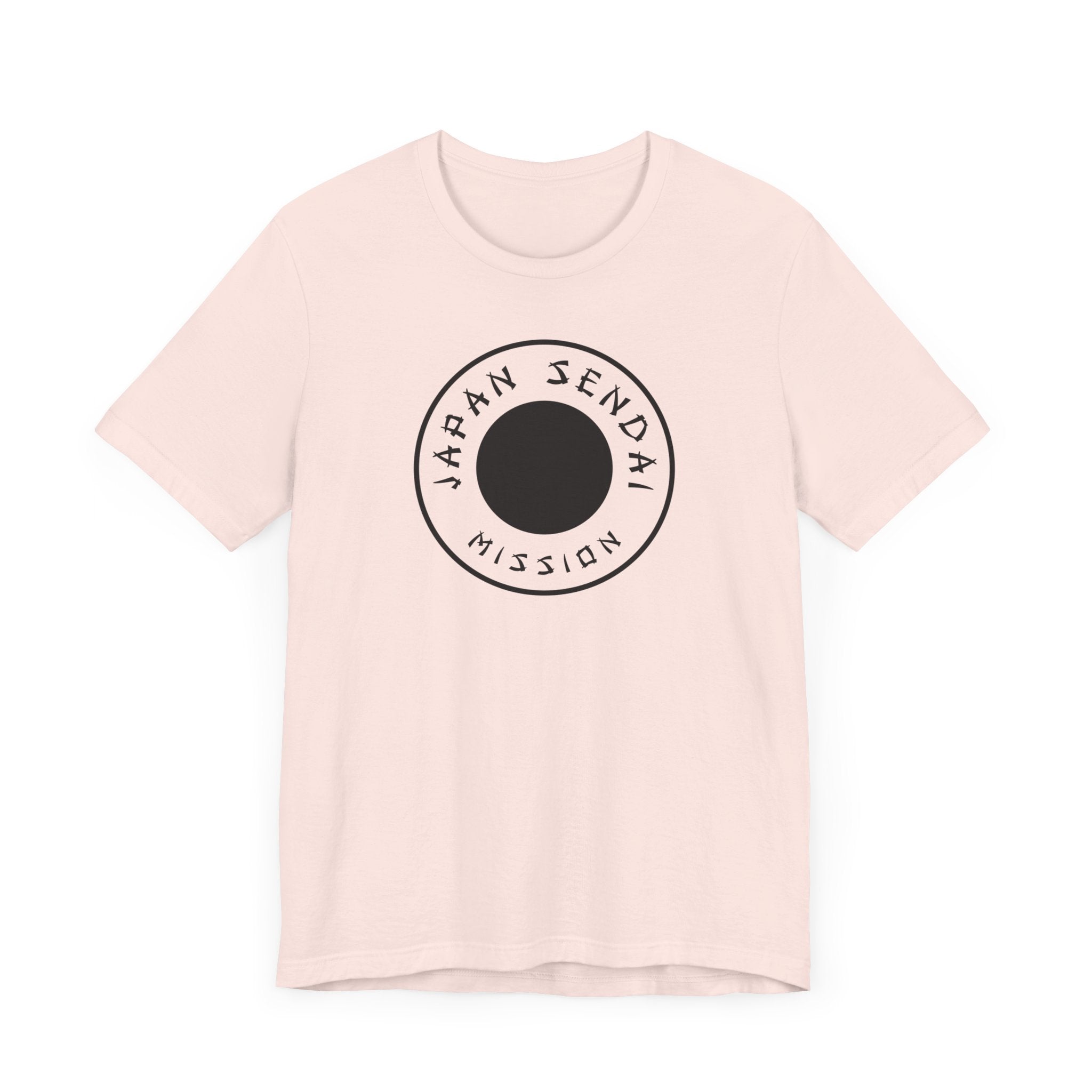 Japan Sendai Mission Circular Monochrome Logo T-Shirt - Mission Wishlist - LDS Missionary Gift Store