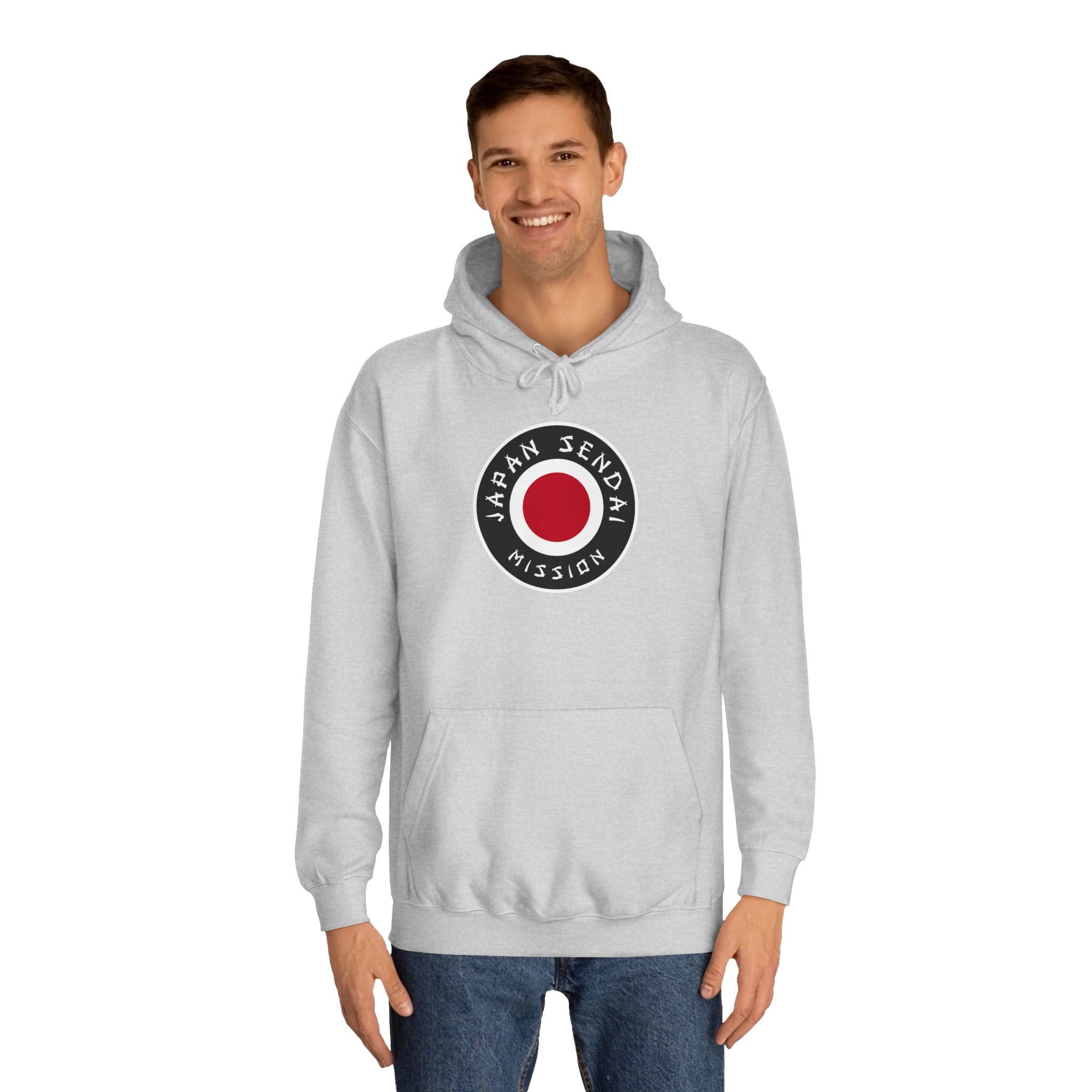 Japan Sendai Mission Flag Logo (Black Border) College Hoodie - Latter-Day Saint LDS Missionary Gift - Book of Mormon