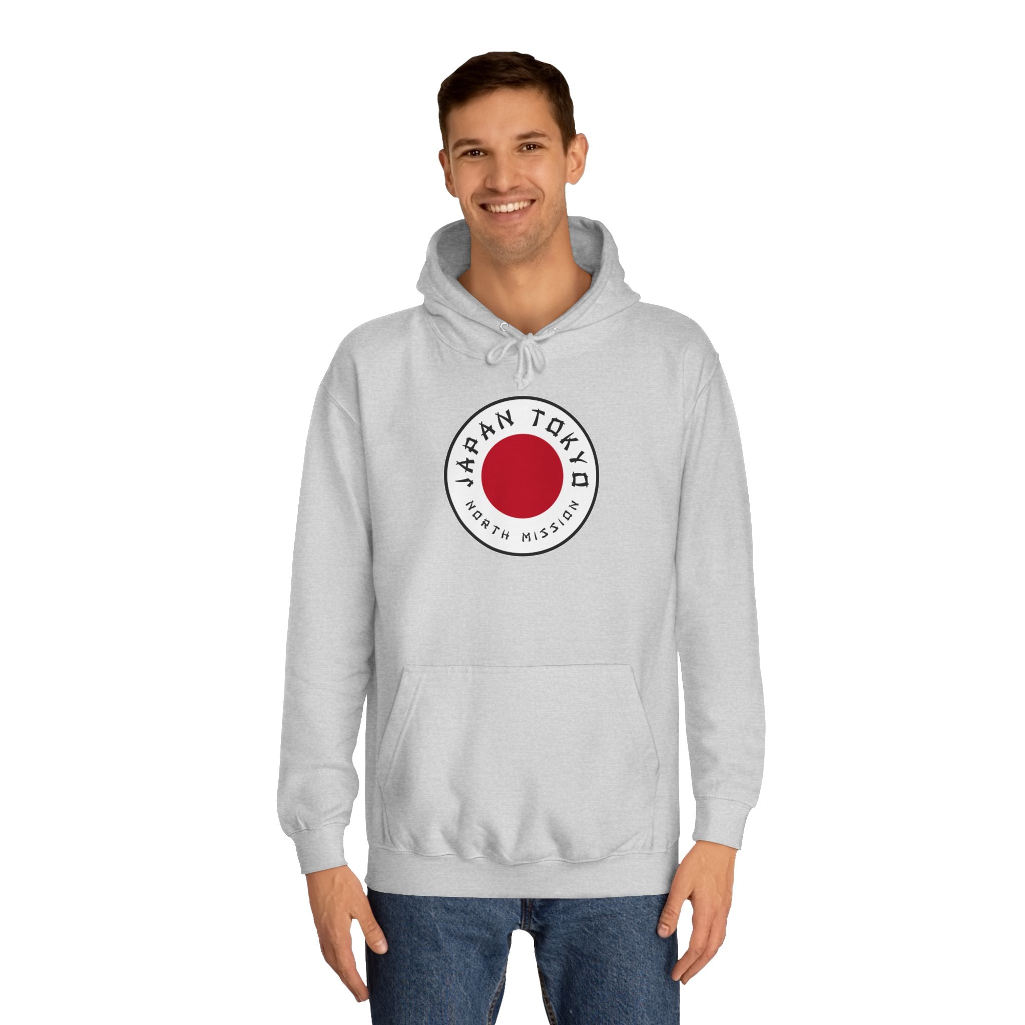 Japan Tokyo North Mission Flag Logo (White Border) College Hoodie - Mission Wishlist - LDS Missionary Gift Store