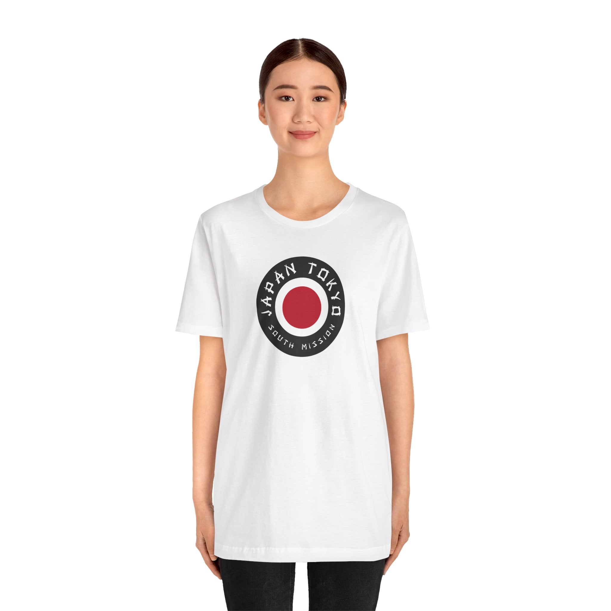 Japan Tokyo South Mission Flag Logo (Black Border) T-shirt - Mission Wishlist - LDS Missionary Gift Store