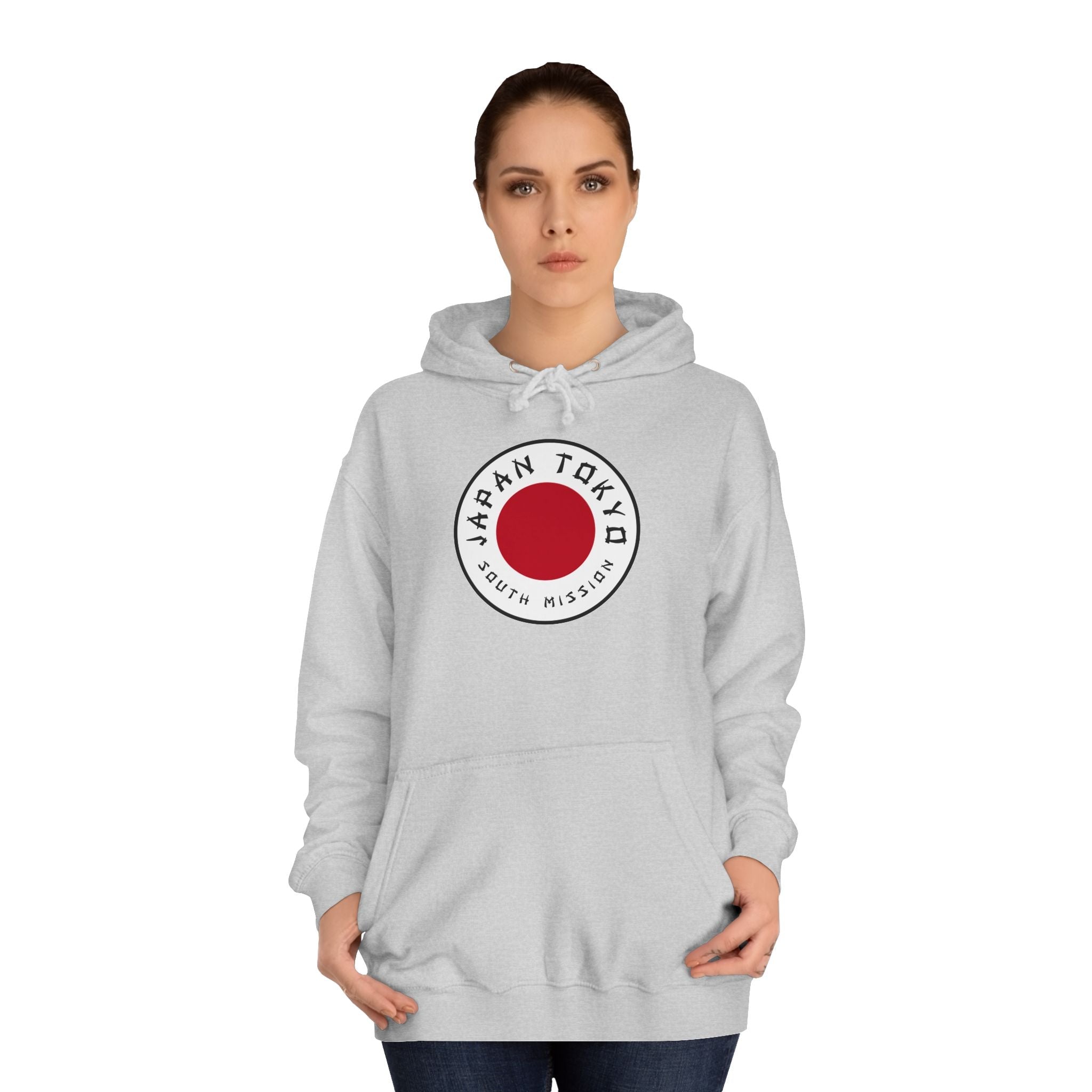 Japan Tokyo South Mission Flag Logo (White Border) College Hoodie - Mission Wishlist - LDS Missionary Gift Store