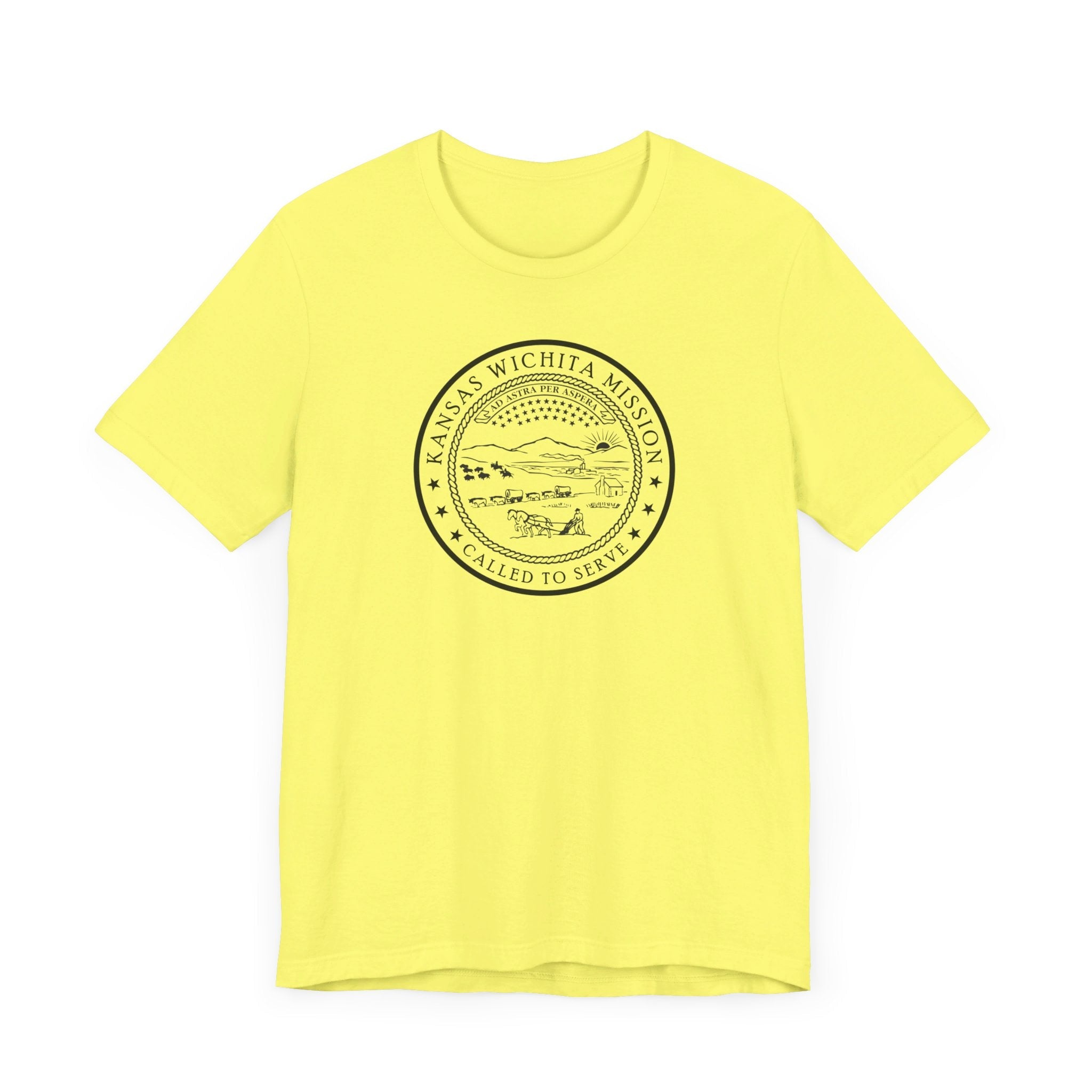 Kansas Wichita Mission Circular Monochrome Logo T-Shirt - Mission Wishlist - LDS Missionary Gift Store
