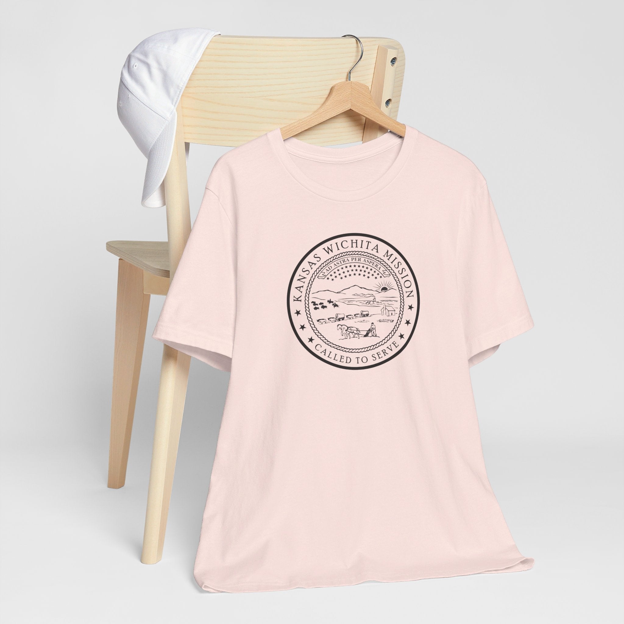 Kansas Wichita Mission Circular Monochrome Logo T-Shirt - Mission Wishlist - LDS Missionary Gift Store