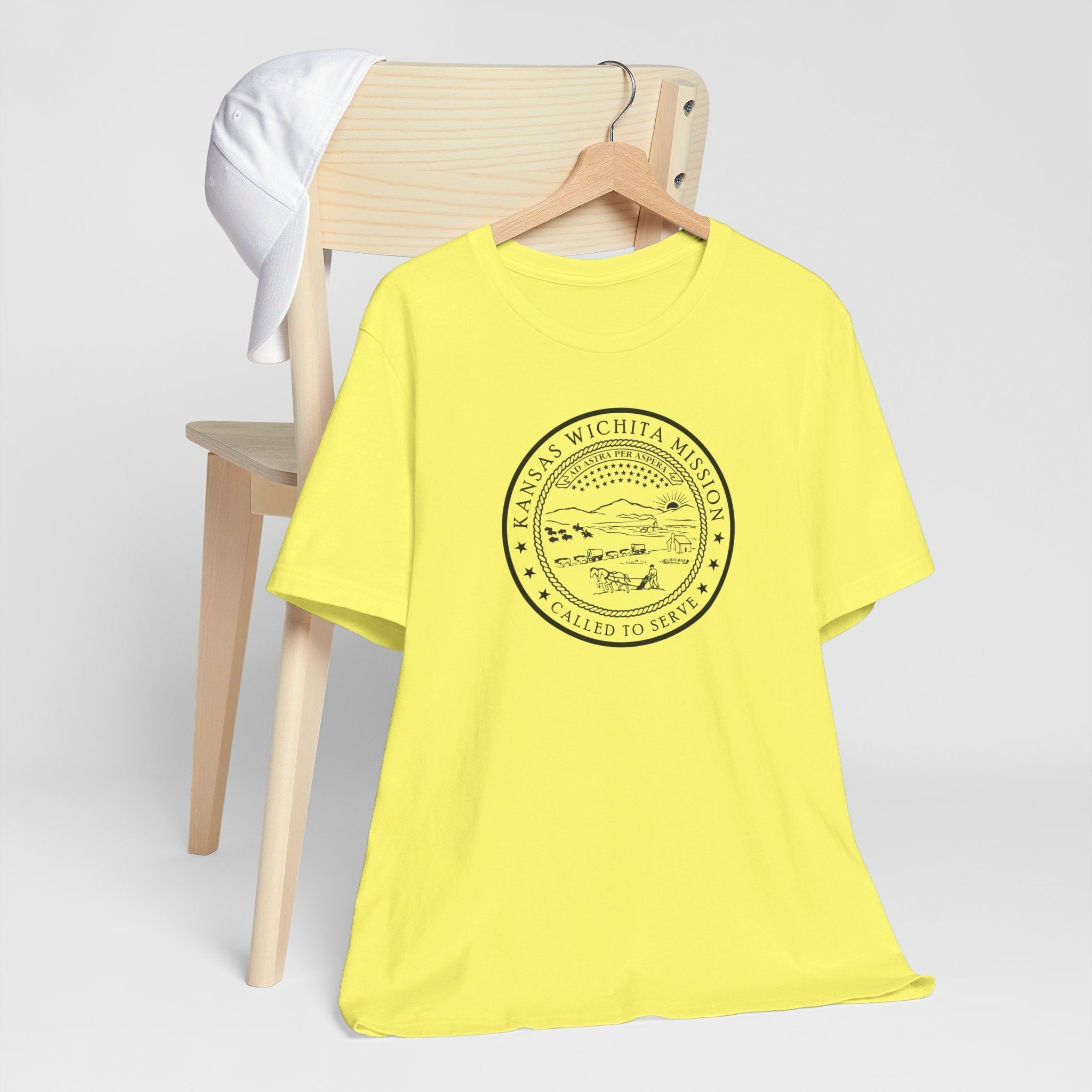 Kansas Wichita Mission Circular Monochrome Logo T-Shirt - Mission Wishlist - LDS Missionary Gift Store