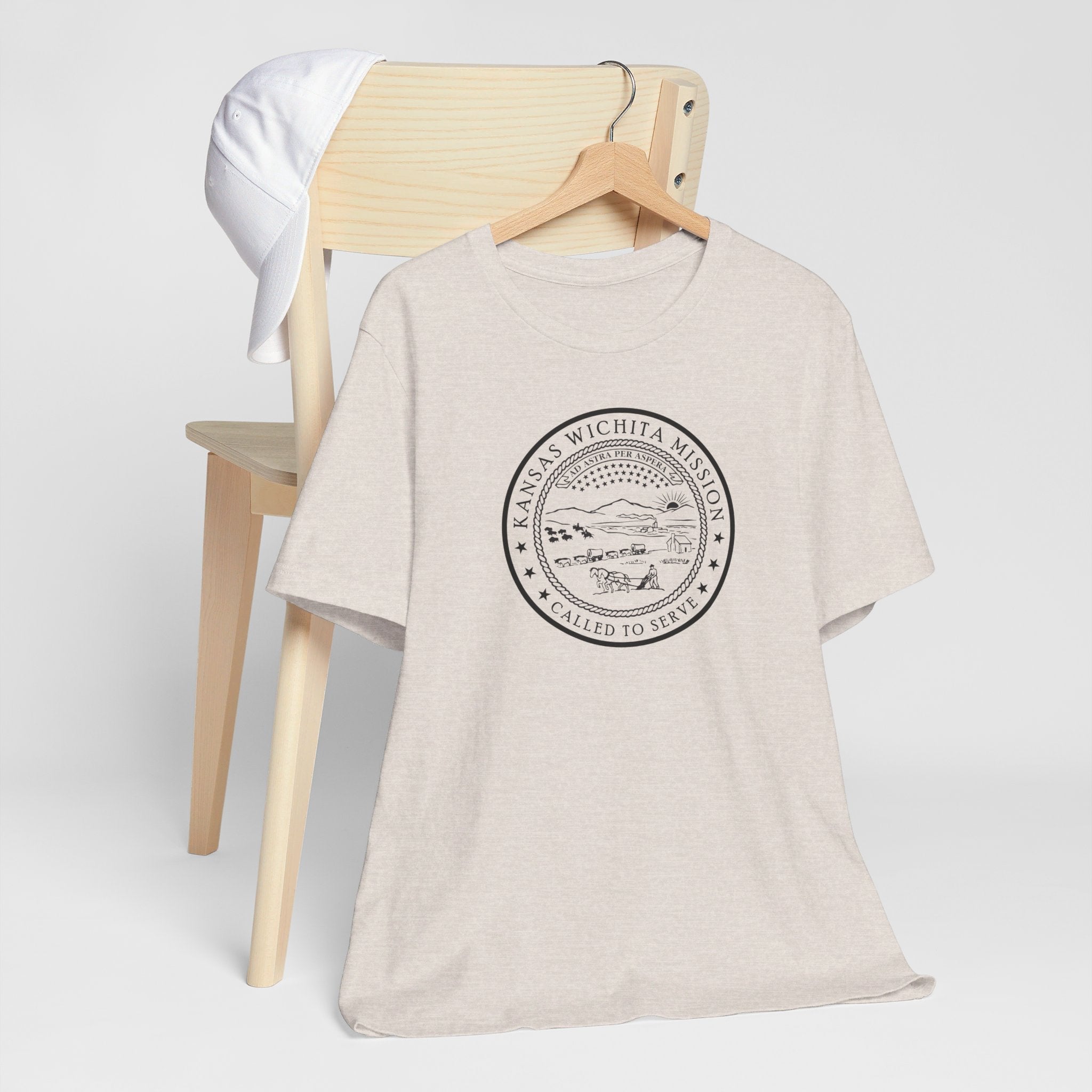 Kansas Wichita Mission Circular Monochrome Logo T-Shirt - Mission Wishlist - LDS Missionary Gift Store