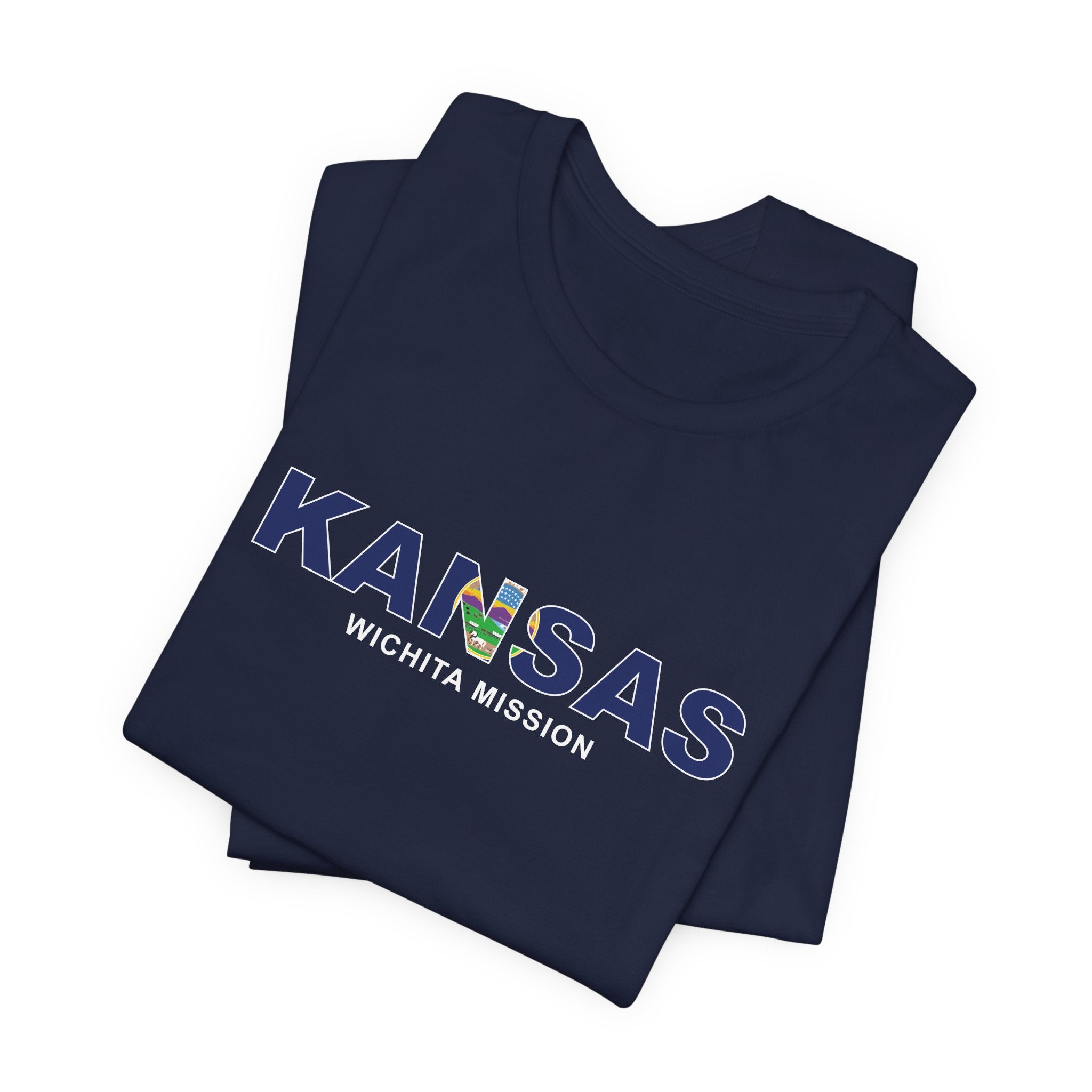 Kansas Wichita Mission Flag Title T-shirt - Mission Wishlist - LDS Missionary Gift Store