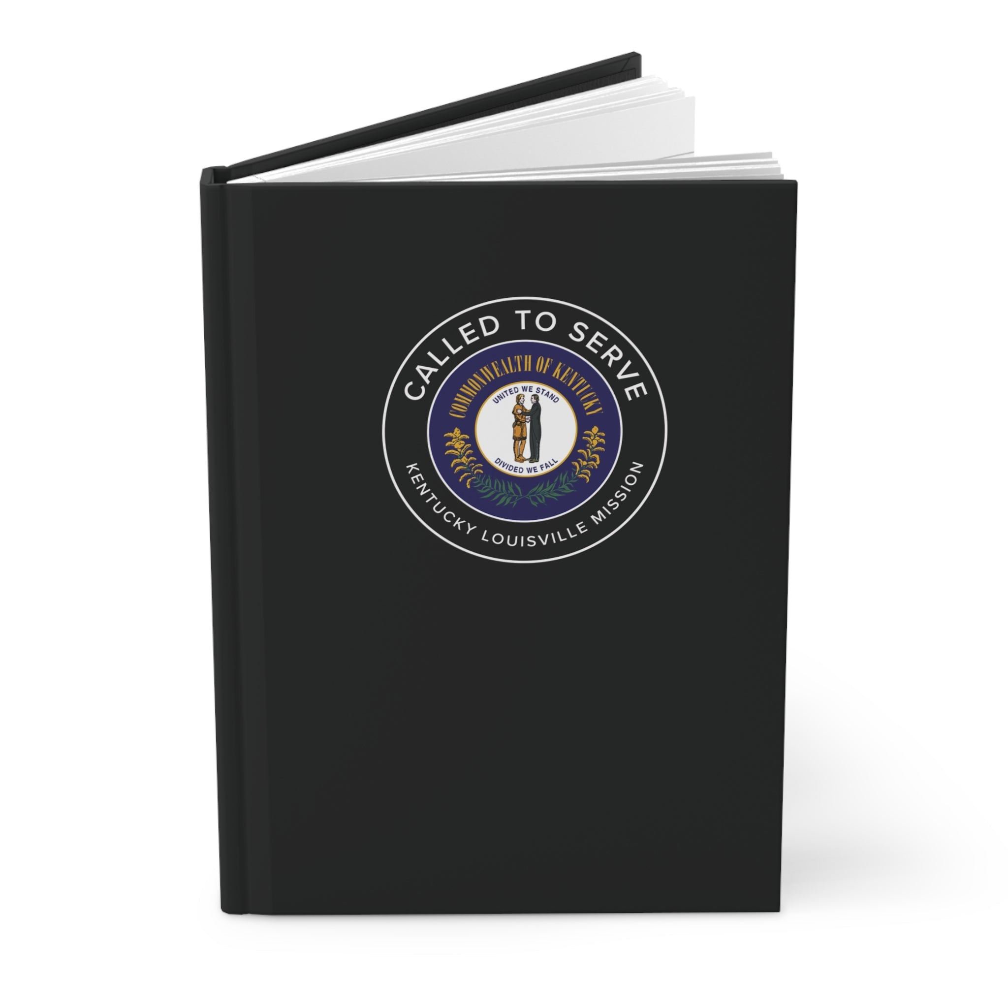 Kentucky Louisville Mission Circle Flag Called to Serve Black Hardcover Journal Matte - Mission Wishlist - LDS Missionary Gift Store