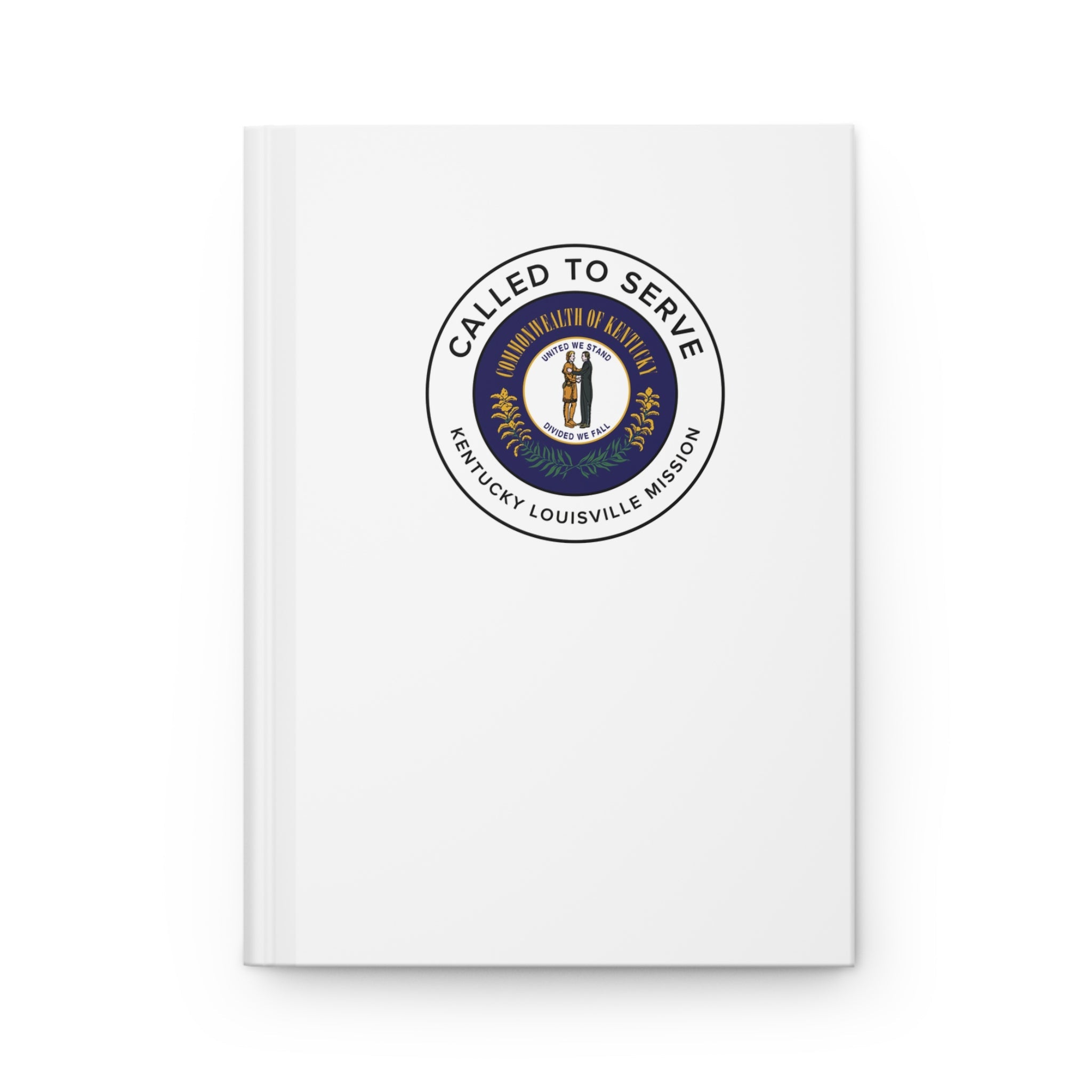 Kentucky Louisville Mission Circle Flag Called to Serve White Hardcover Journal Matte - Latter-Day Saint LDS Missionary Gift - Book of Mormon