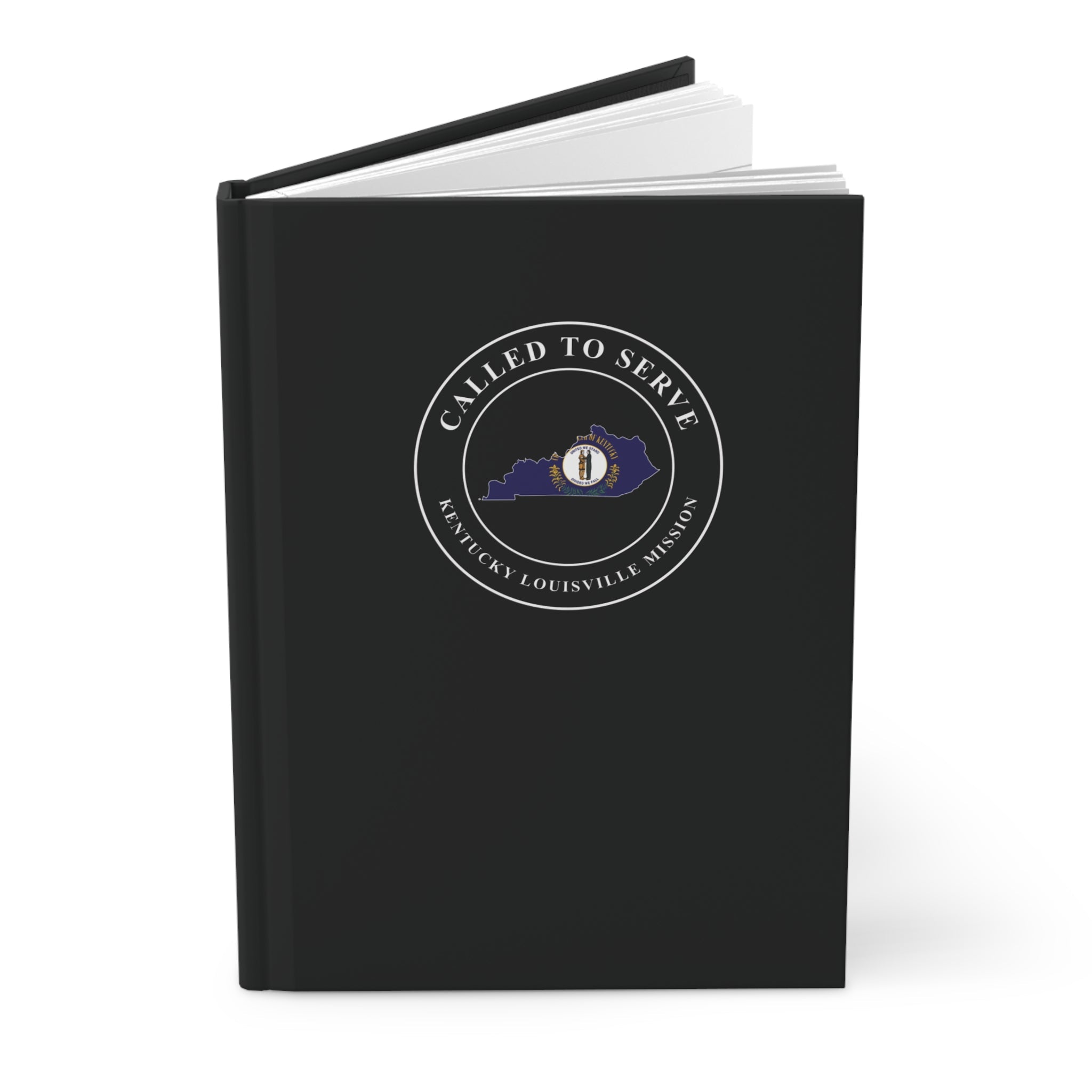 Kentucky Louisville Mission Flag Map Called to Serve Black Hardcover Journal Matte - Mission Wishlist - LDS Missionary Gift Store