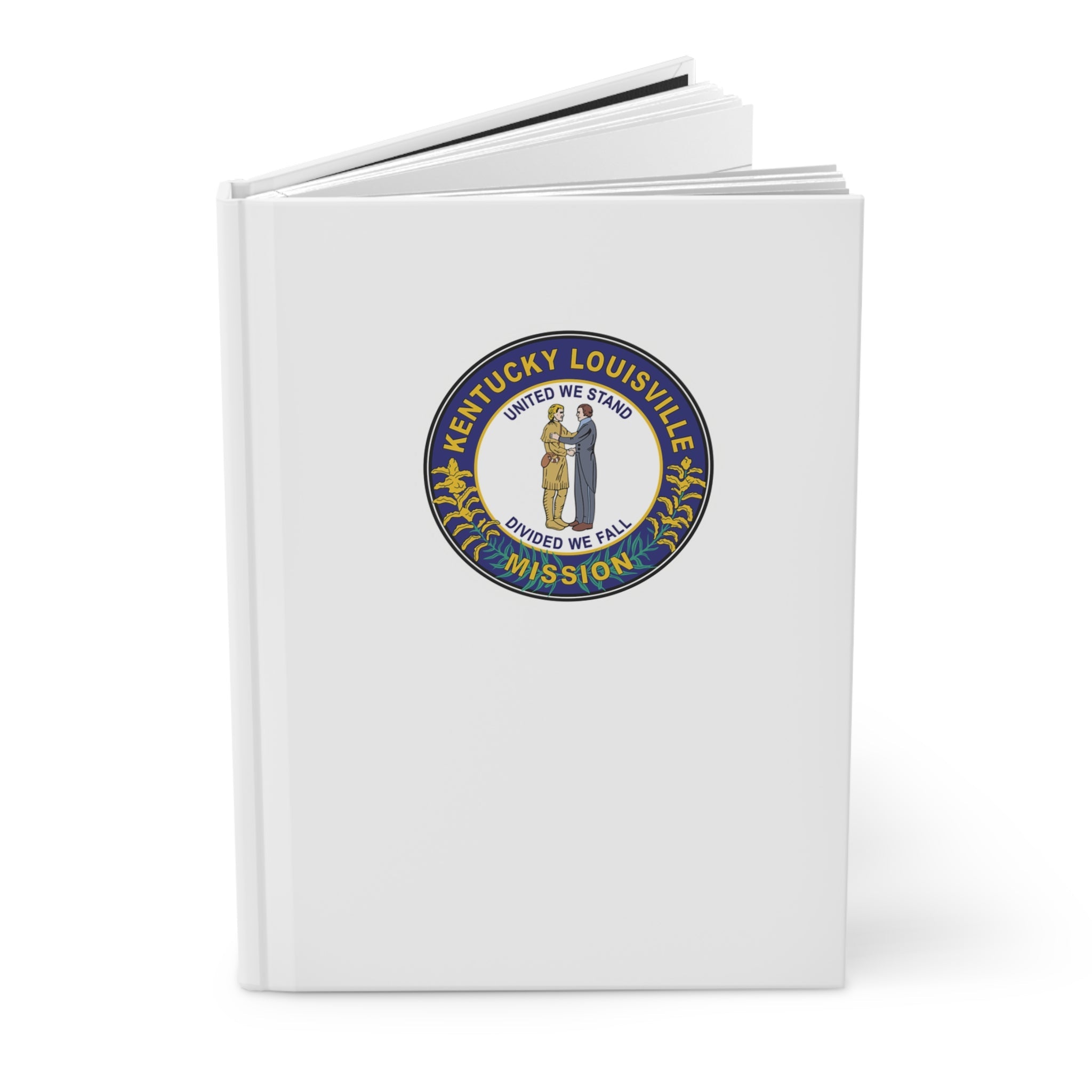 Kentucky Louisville Mission Logo Design White Hardcover Journal Matte - Latter-Day Saint LDS Missionary Gift - Book of Mormon