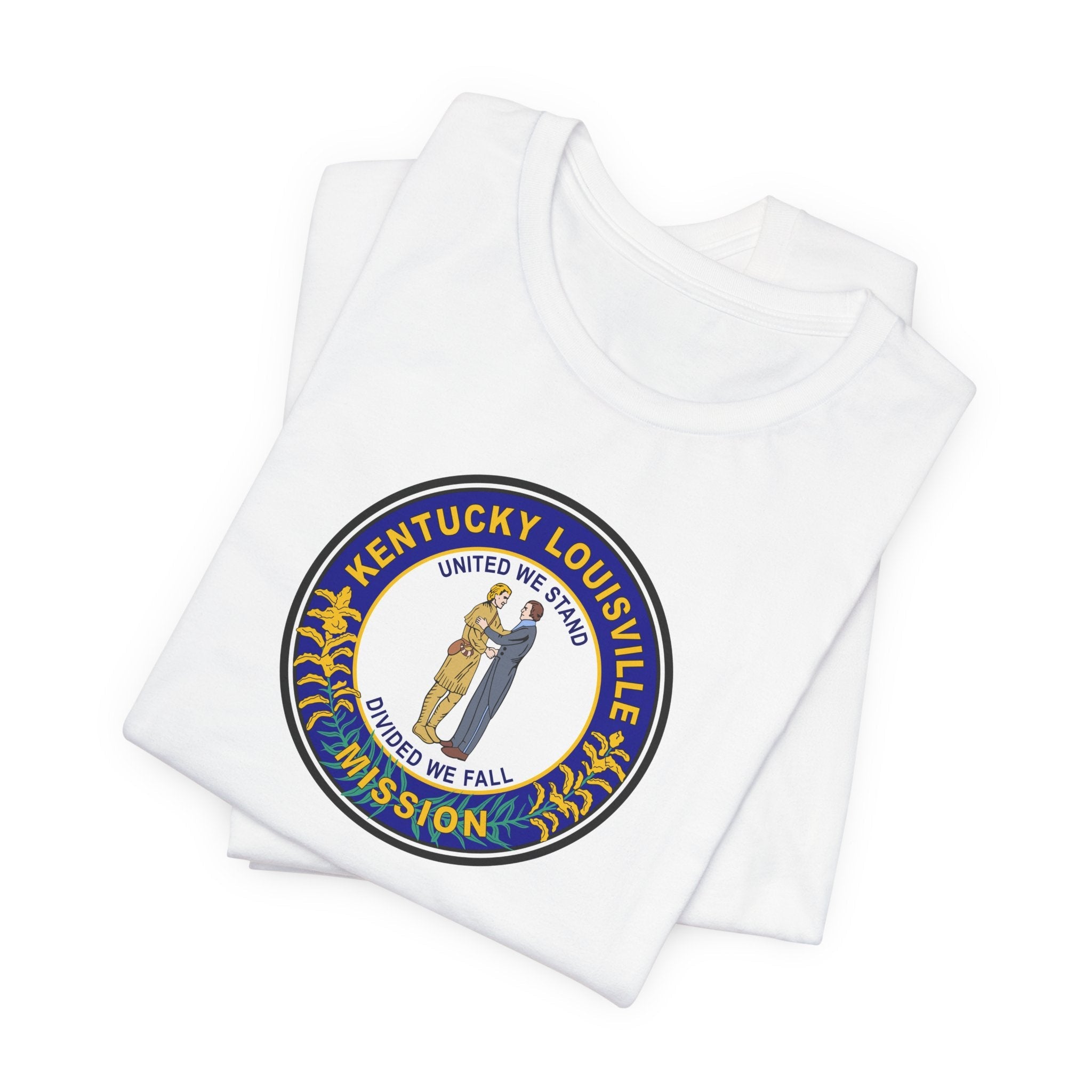 Kentucky Louisville Mission State Flag Logo (Black Border) T-shirt - Latter-Day Saint LDS Missionary Gift - Book of Mormon