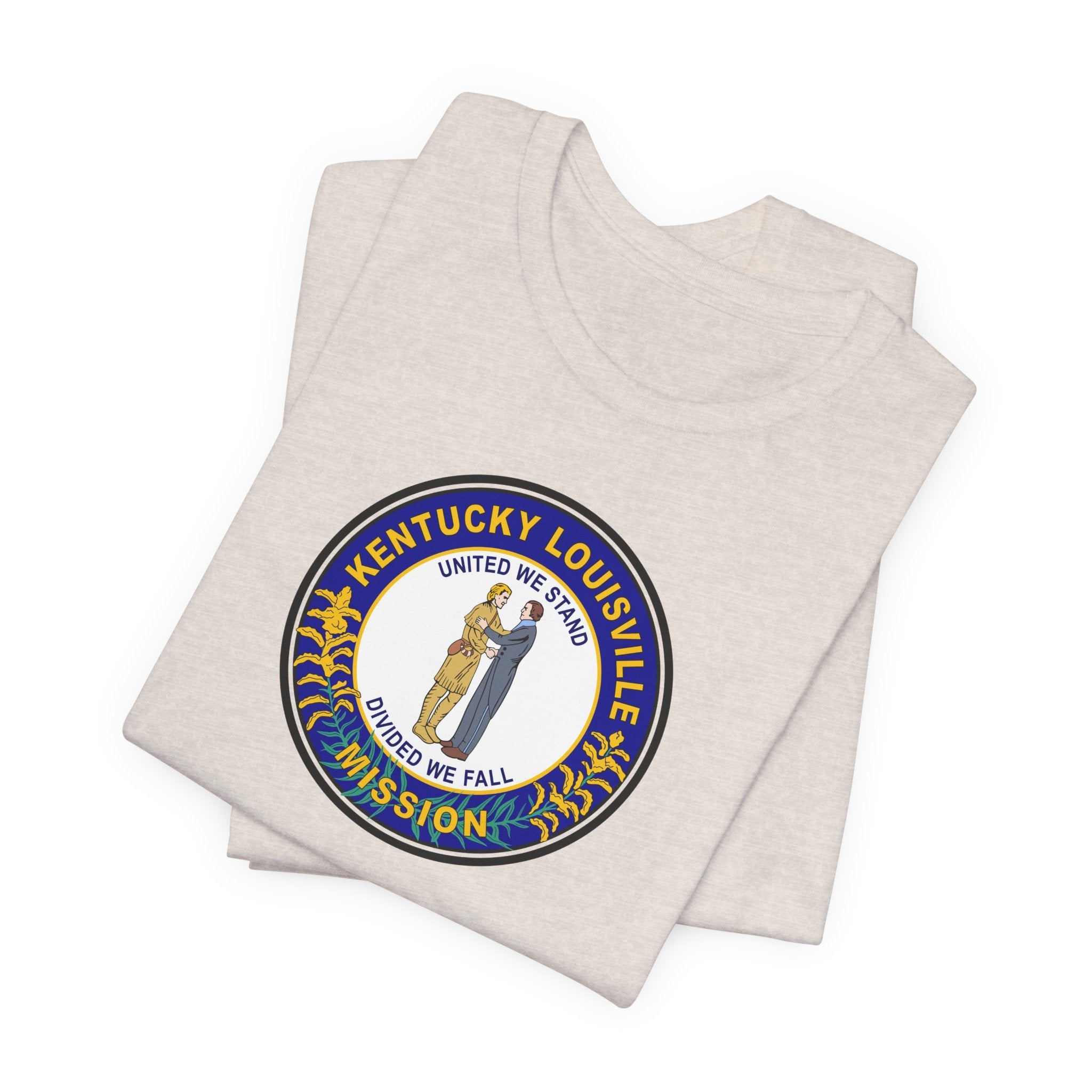 Kentucky Louisville Mission State Flag Logo (Black Border) T-shirt - Latter-Day Saint LDS Missionary Gift - Book of Mormon