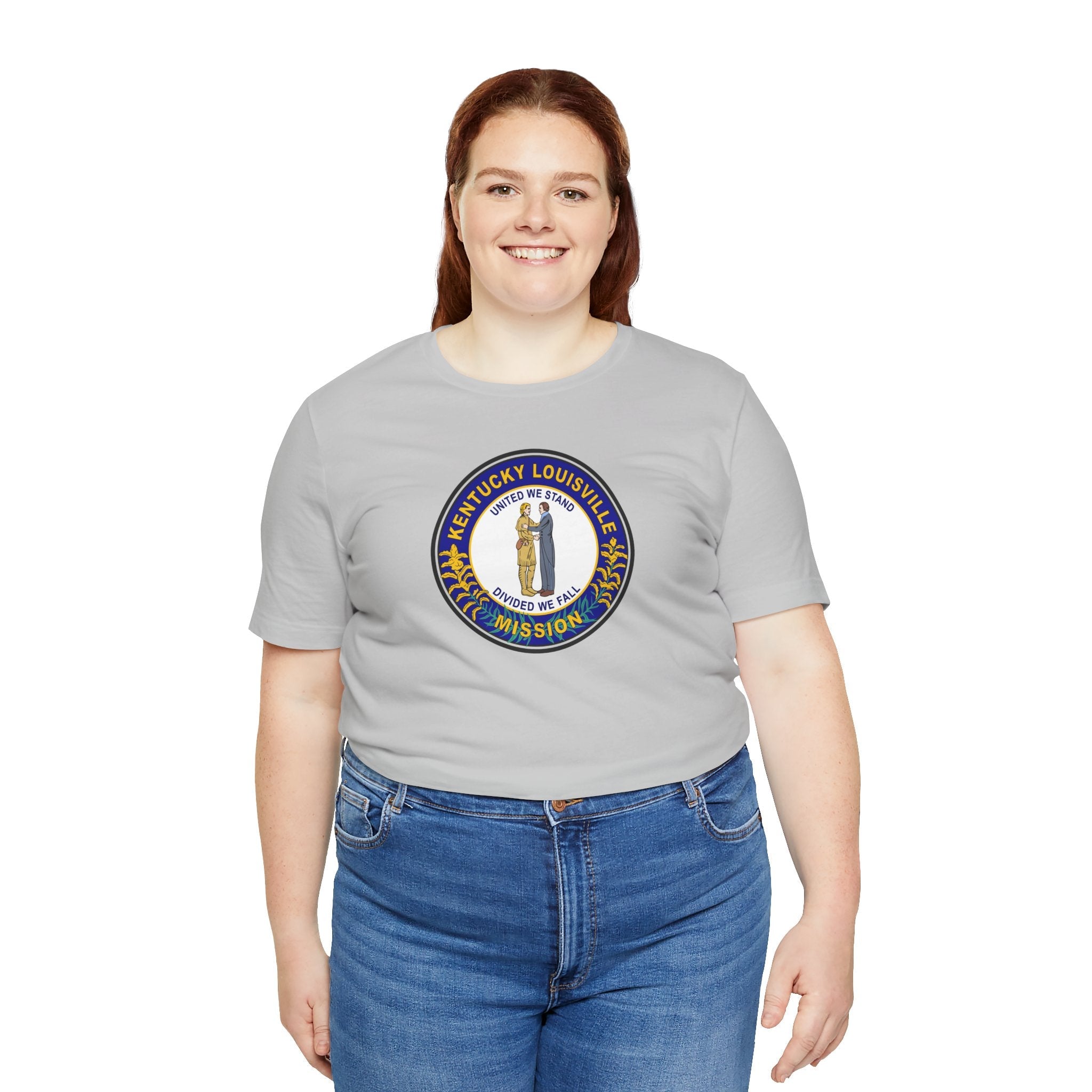 Kentucky Louisville Mission State Flag Logo (Black Border) T-shirt - Latter-Day Saint LDS Missionary Gift - Book of Mormon