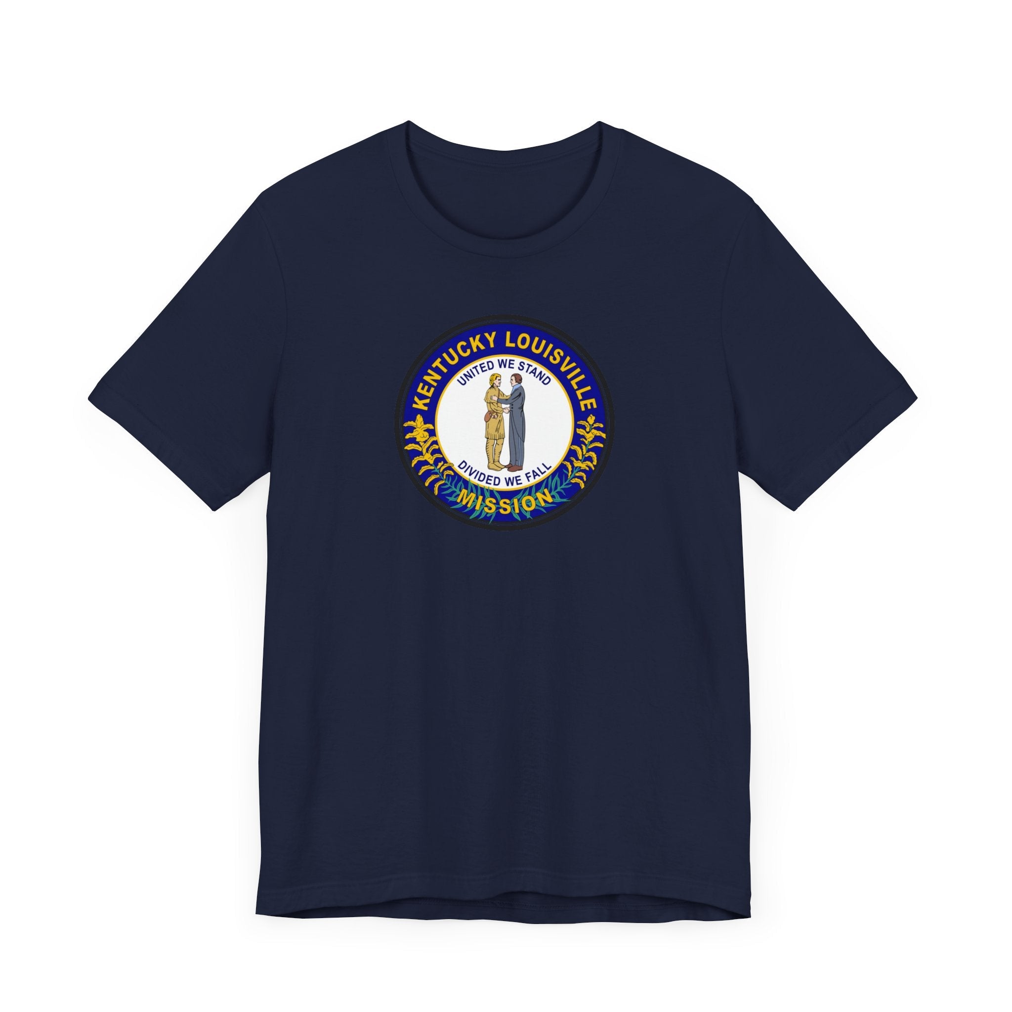 Kentucky Louisville Mission State Flag Logo (Black Border) T-shirt - Latter-Day Saint LDS Missionary Gift - Book of Mormon