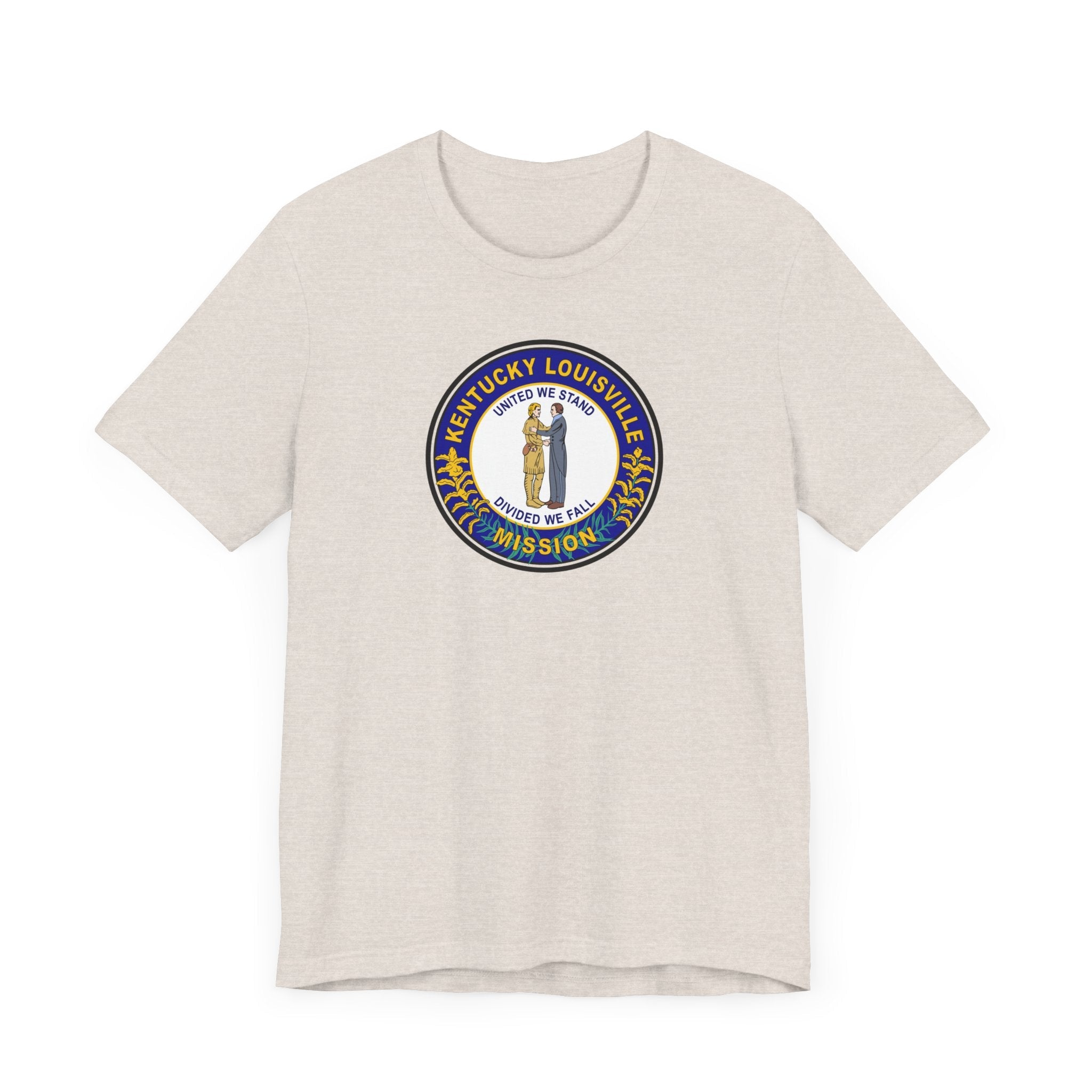 Kentucky Louisville Mission State Flag Logo (Black Border) T-shirt - Latter-Day Saint LDS Missionary Gift - Book of Mormon