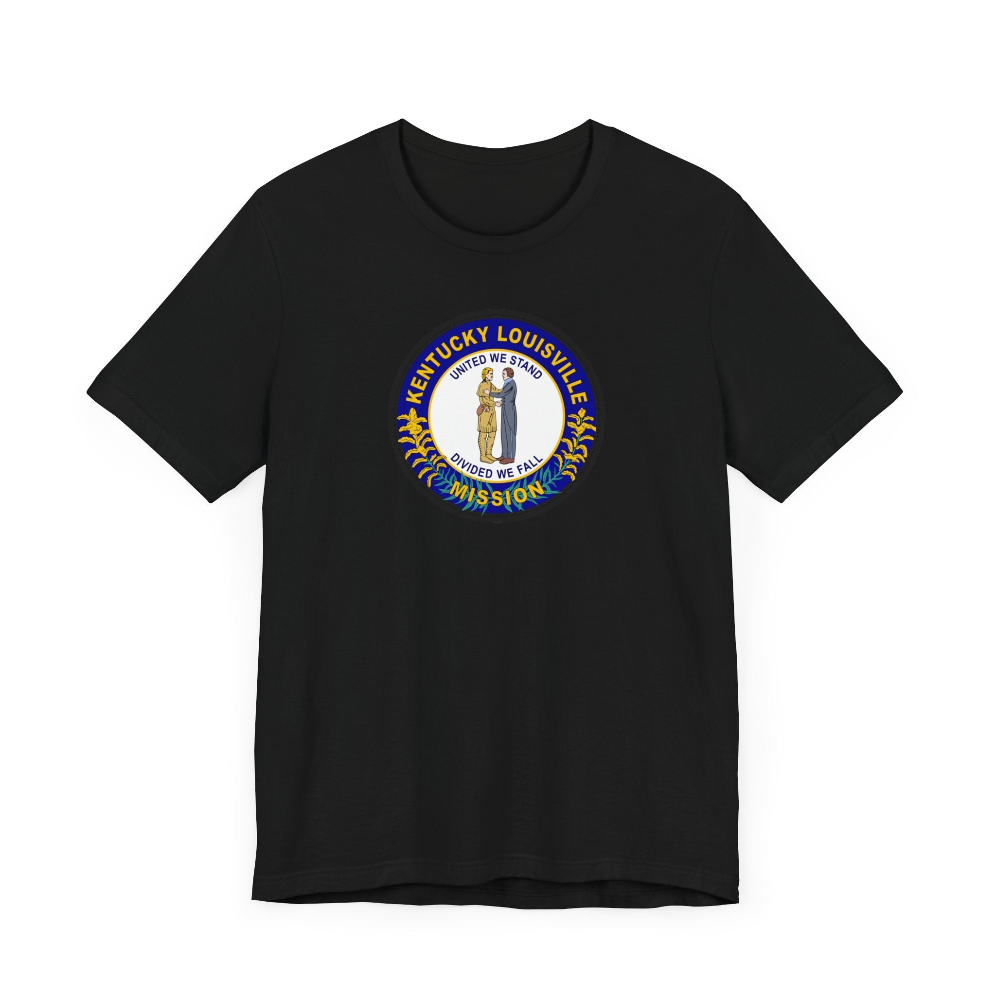 Kentucky Louisville Mission State Flag Logo (Black Border) T-shirt - Latter-Day Saint LDS Missionary Gift - Book of Mormon