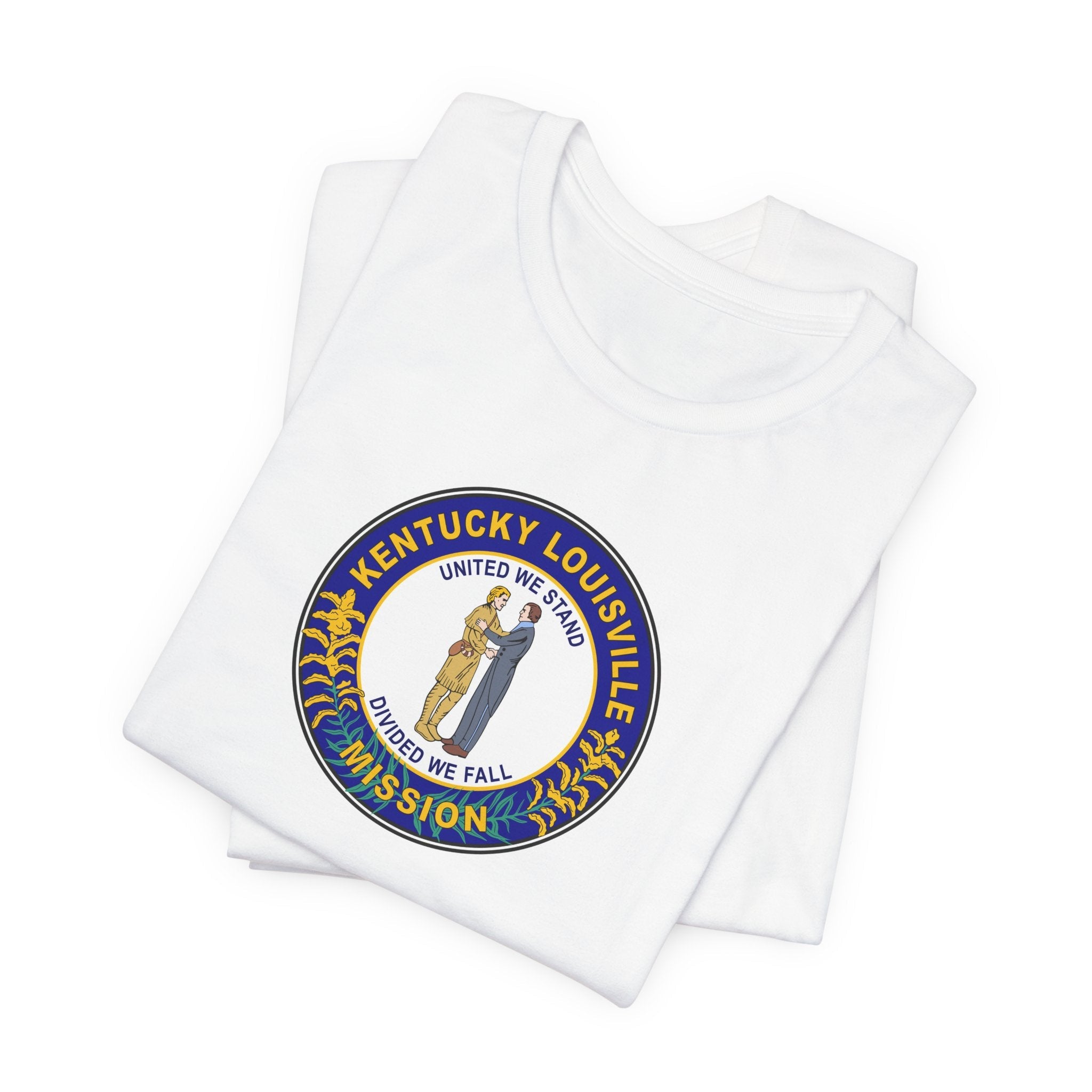 Kentucky Louisville Mission State Flag Logo (White Border) T-shirt - Mission Wishlist - LDS Missionary Gift Store
