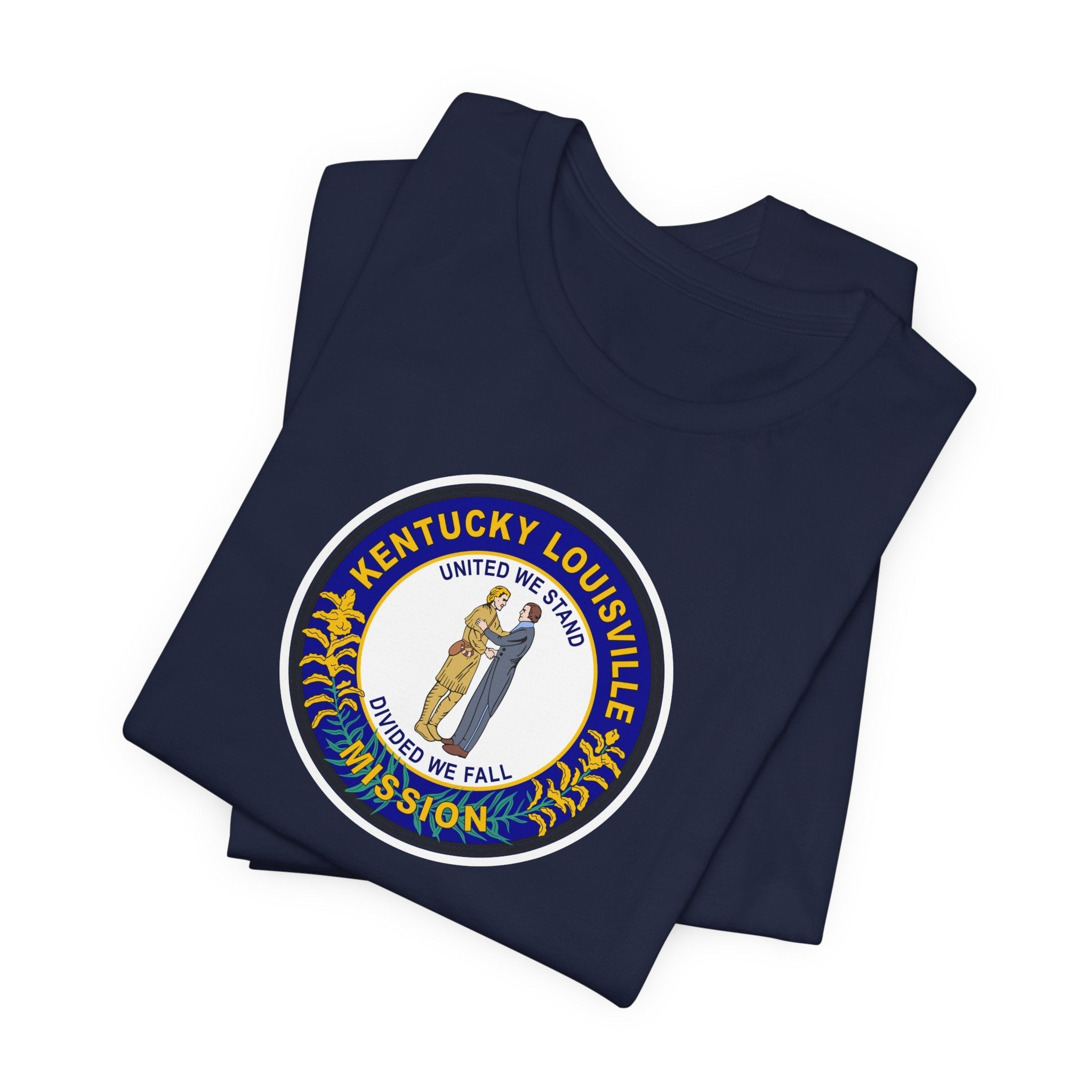 Kentucky Louisville Mission State Flag Logo (White Border) T-shirt - Mission Wishlist - LDS Missionary Gift Store