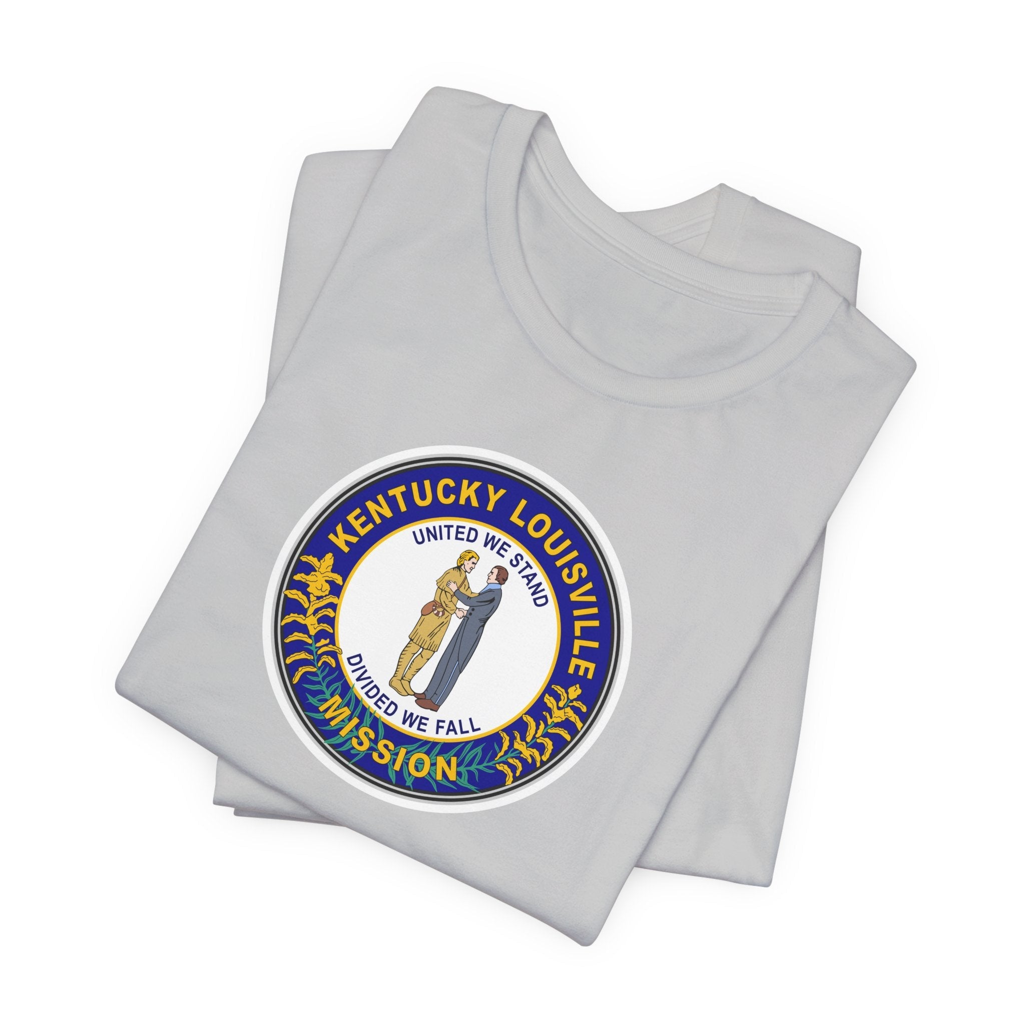 Kentucky Louisville Mission State Flag Logo (White Border) T-shirt - Mission Wishlist - LDS Missionary Gift Store