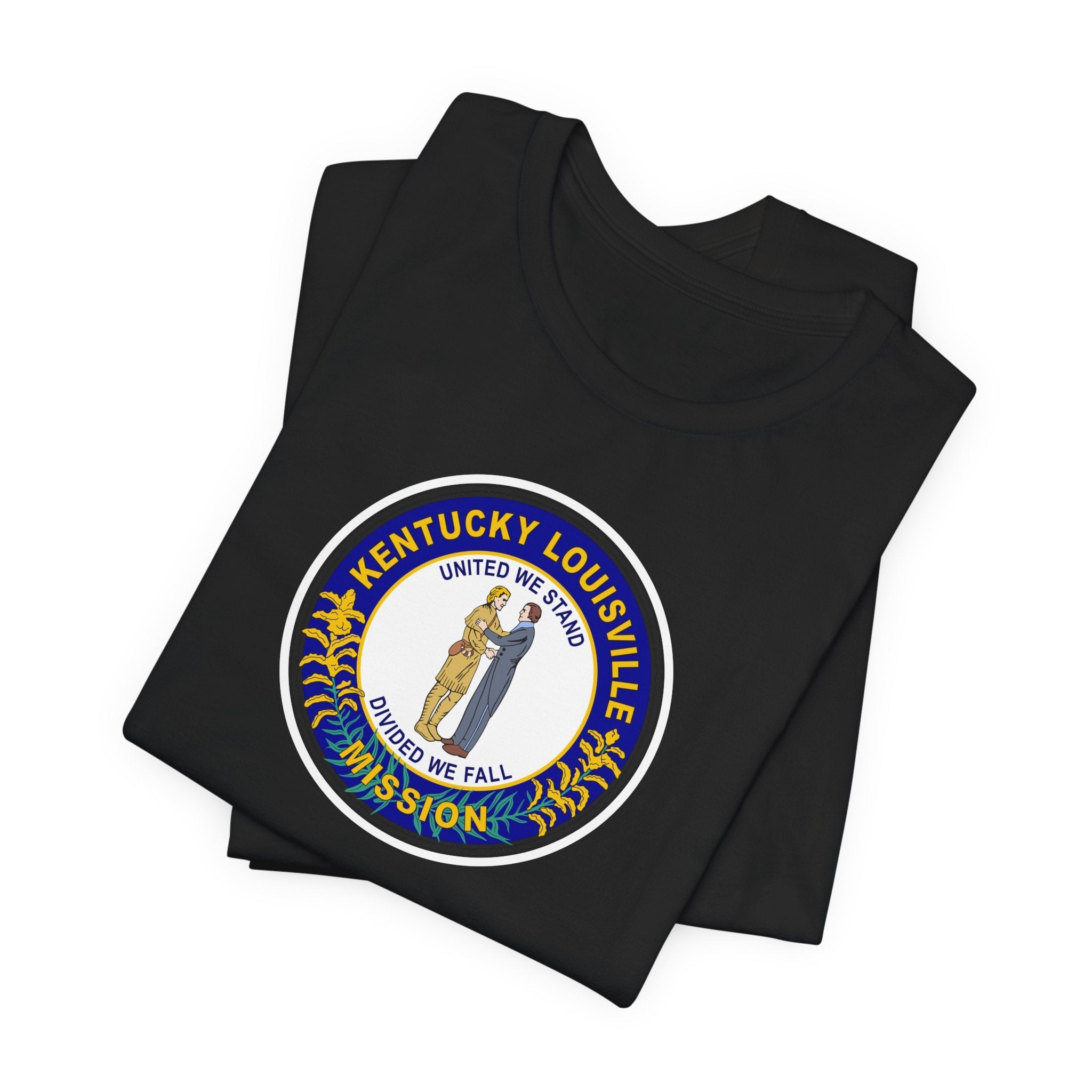 Kentucky Louisville Mission State Flag Logo (White Border) T-shirt - Mission Wishlist - LDS Missionary Gift Store