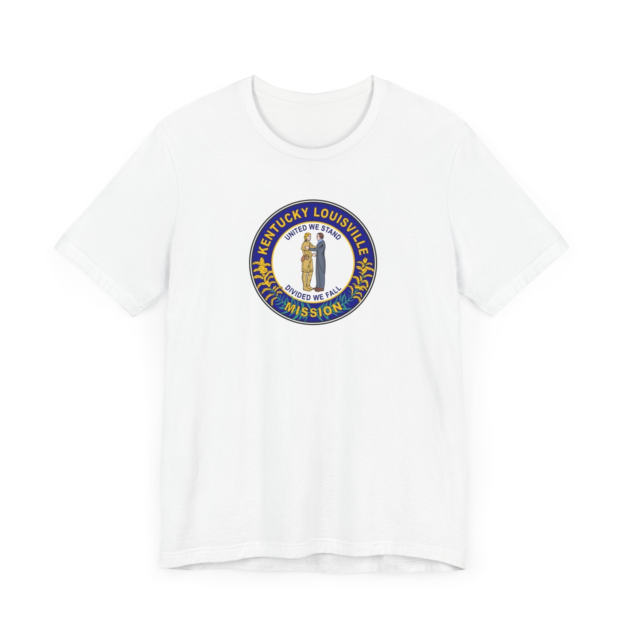 Kentucky Louisville Mission State Flag Logo (White Border) T-shirt - Mission Wishlist - LDS Missionary Gift Store