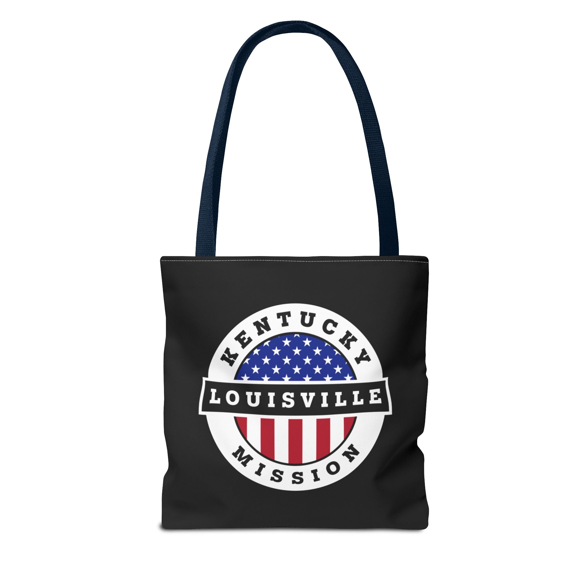 Kentucky Louisville Mission USA Flag Logo Tote Bag Black - Mission Wishlist - LDS Missionary Gift Store