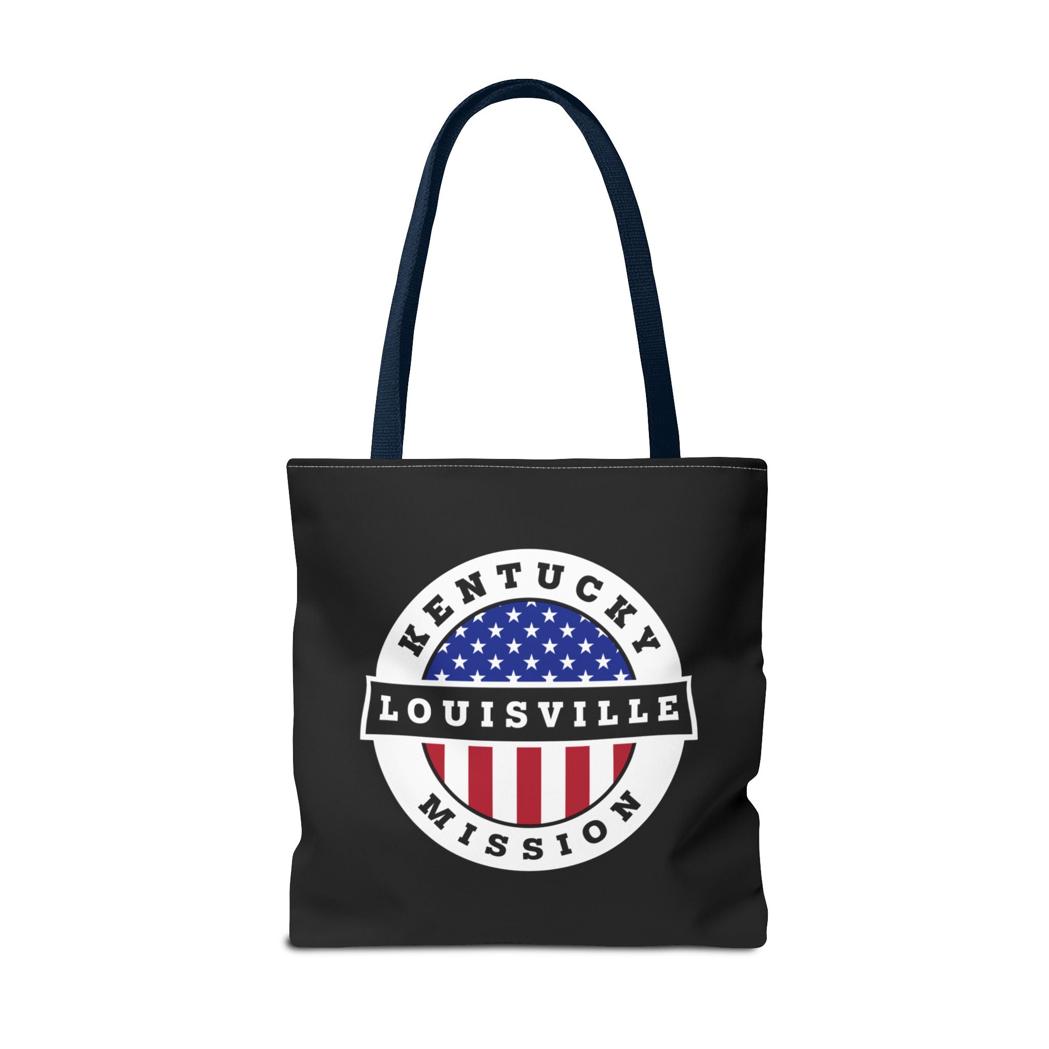 Kentucky Louisville Mission USA Flag Logo Tote Bag Black - Mission Wishlist - LDS Missionary Gift Store