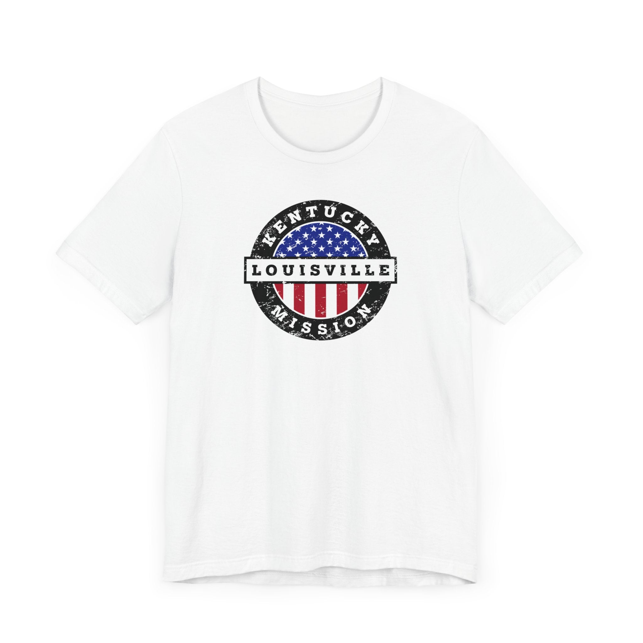 Kentucky Louisville Mission Vintage Circular USA Flag T-Shirt - Mission Wishlist - LDS Missionary Gift Store