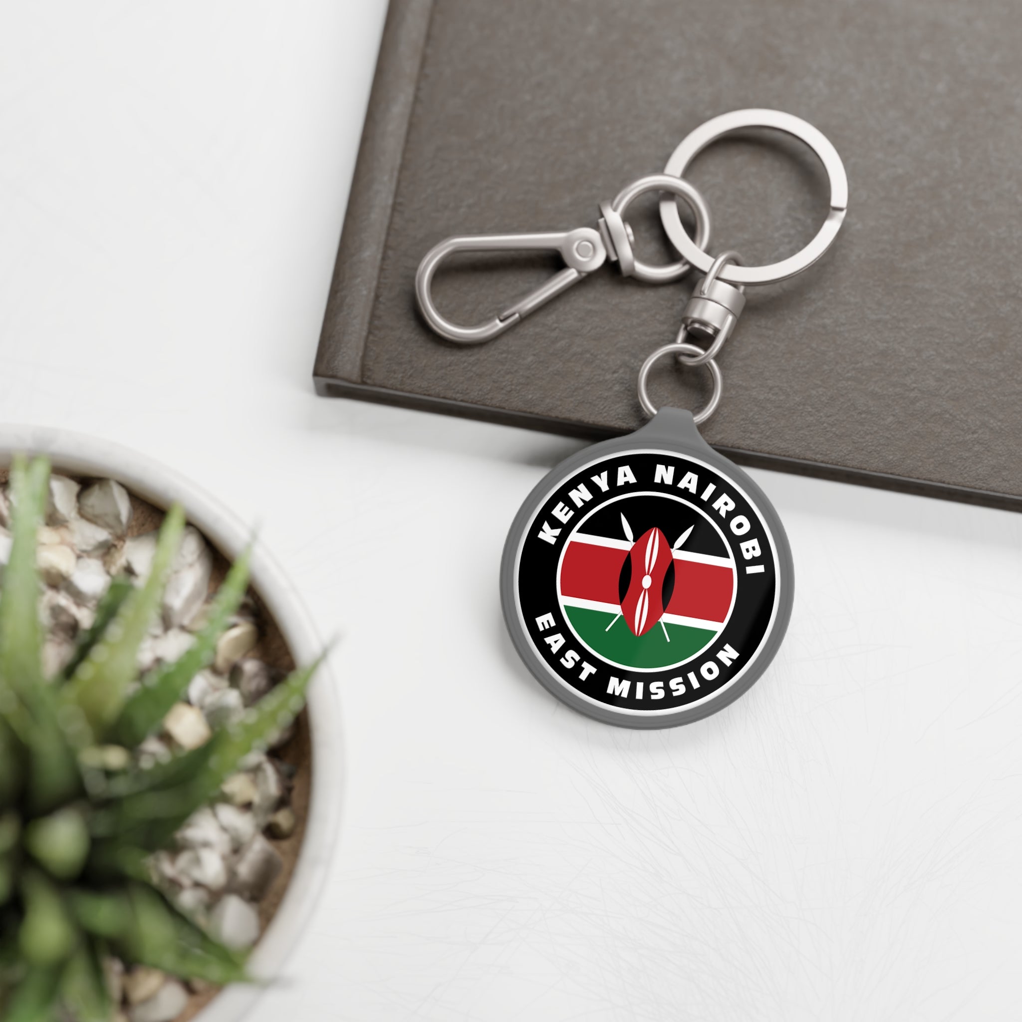 Kenya Nairobi East Mission Circle Flag Key Tag - Mission Wishlist - LDS Missionary Gift Store
