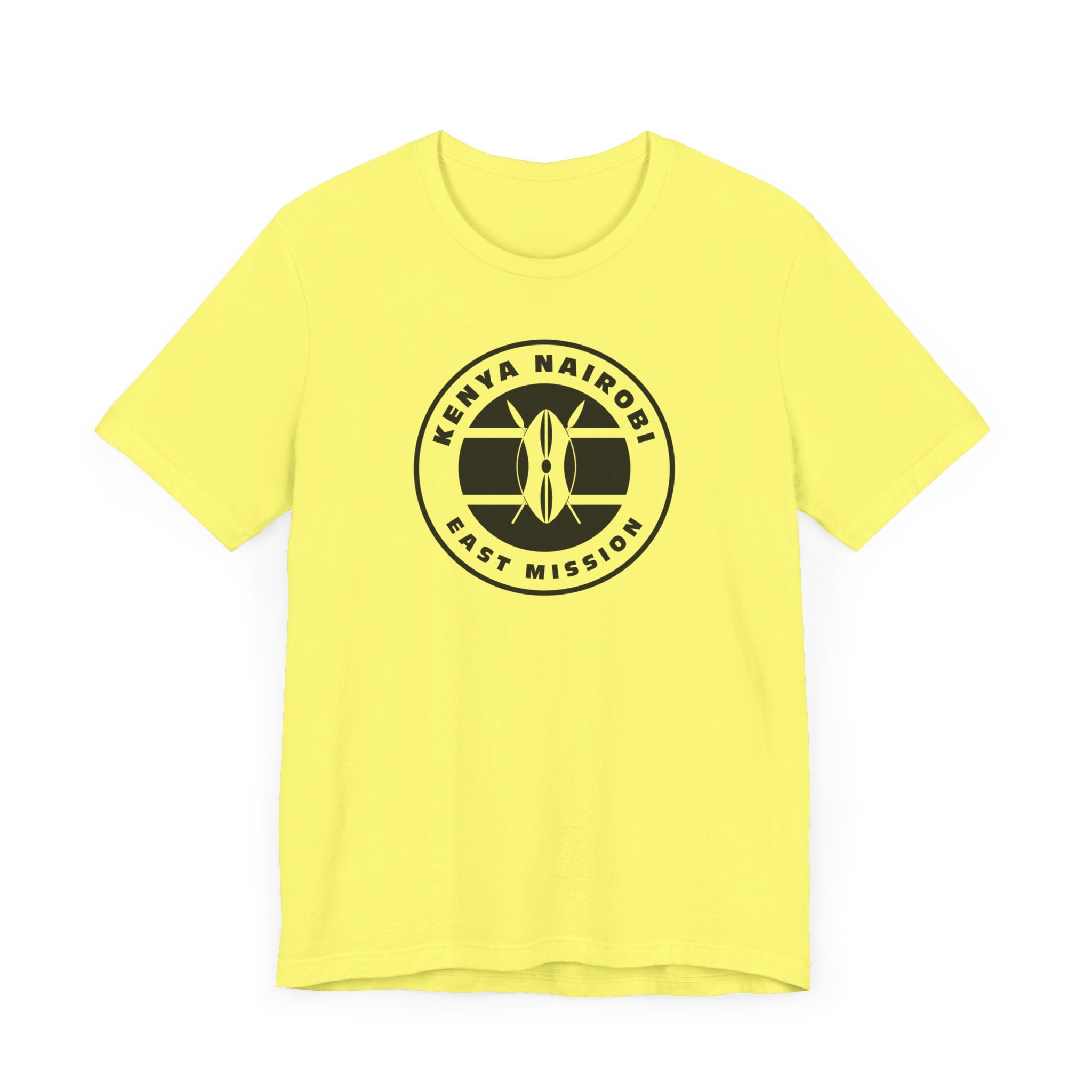 Kenya Nairobi East Mission Circular Monochrome Logo T-Shirt - Mission Wishlist - LDS Missionary Gift Store