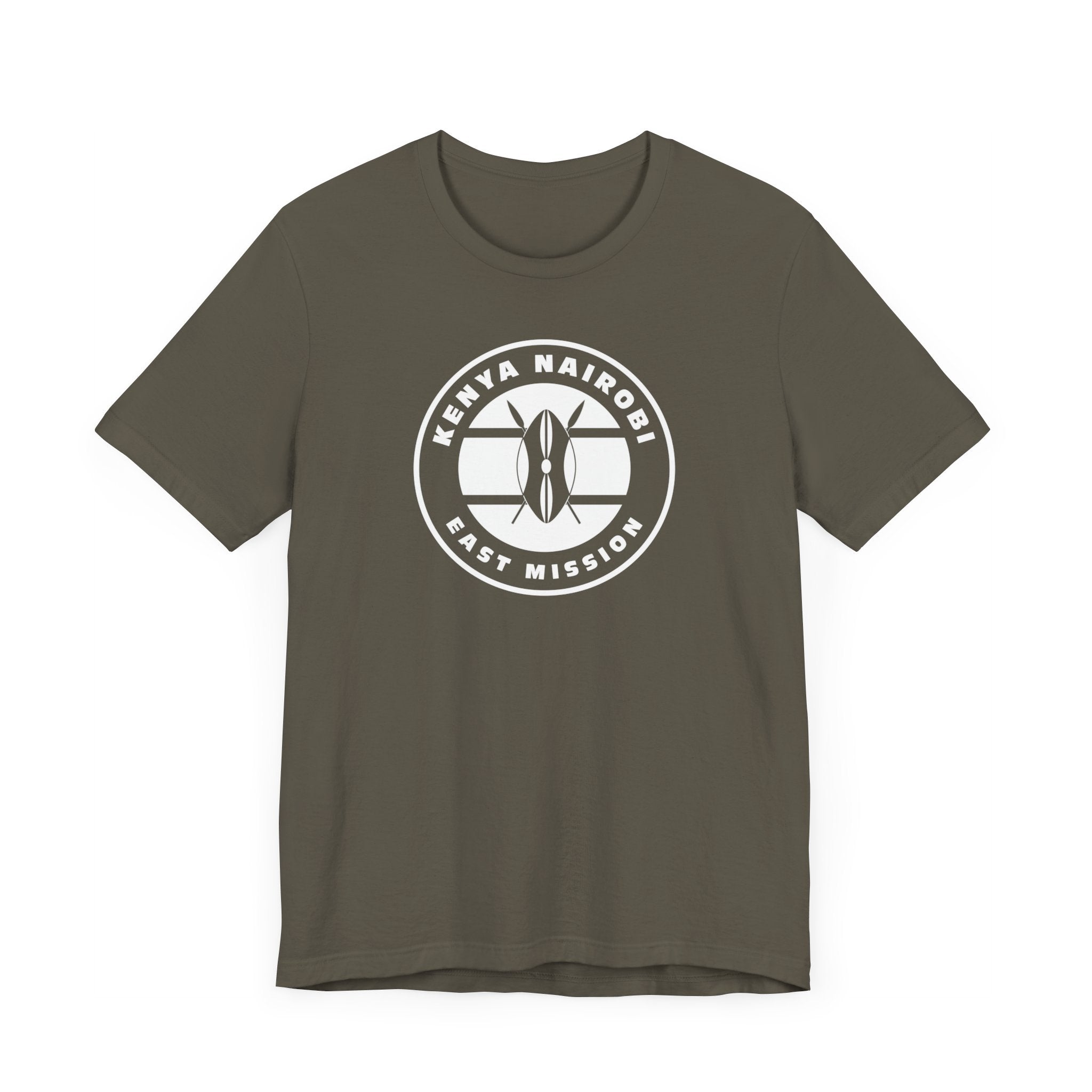 Kenya Nairobi East Mission Circular Monochrome Logo T-Shirt - Mission Wishlist - LDS Missionary Gift Store
