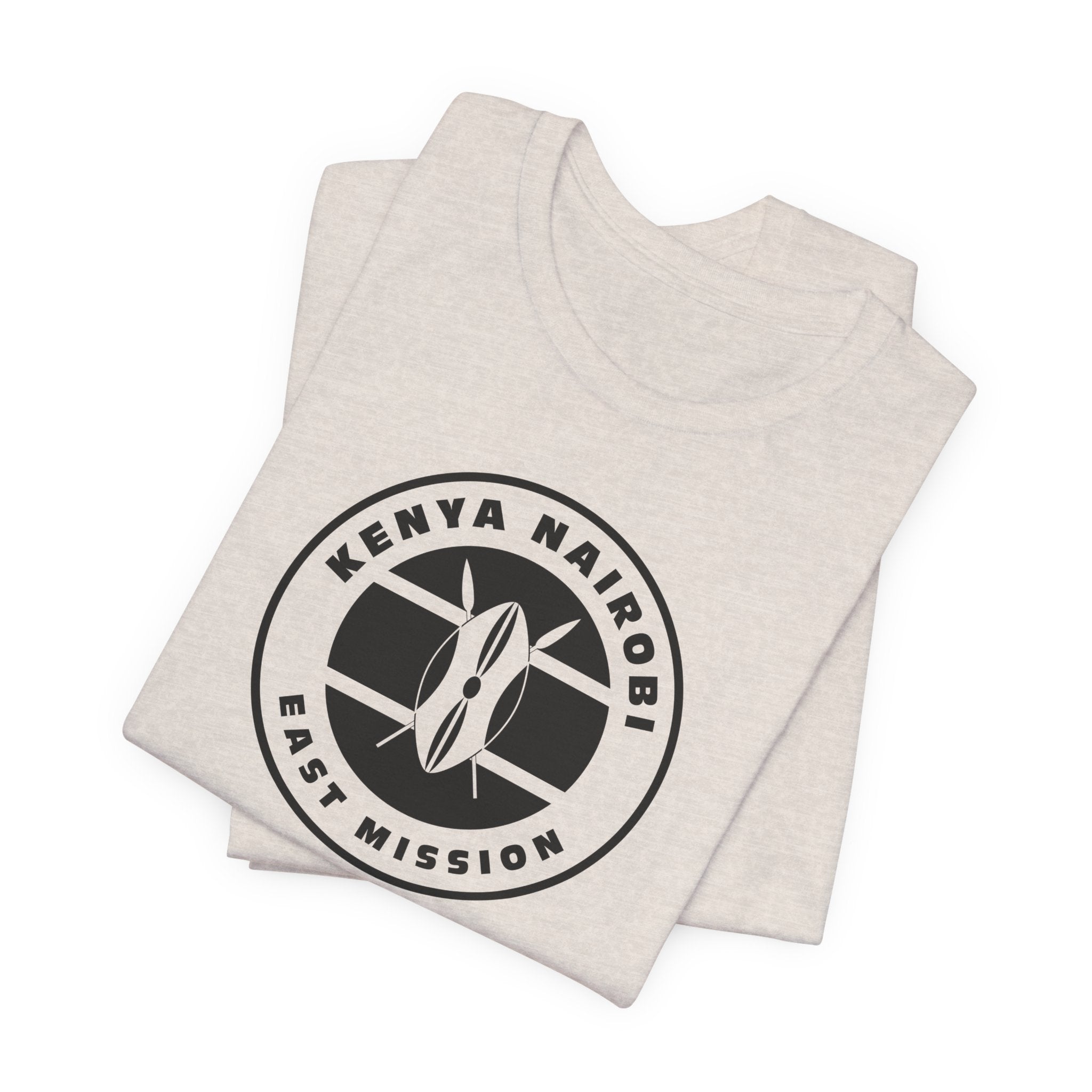 Kenya Nairobi East Mission Circular Monochrome Logo T-Shirt - Mission Wishlist - LDS Missionary Gift Store