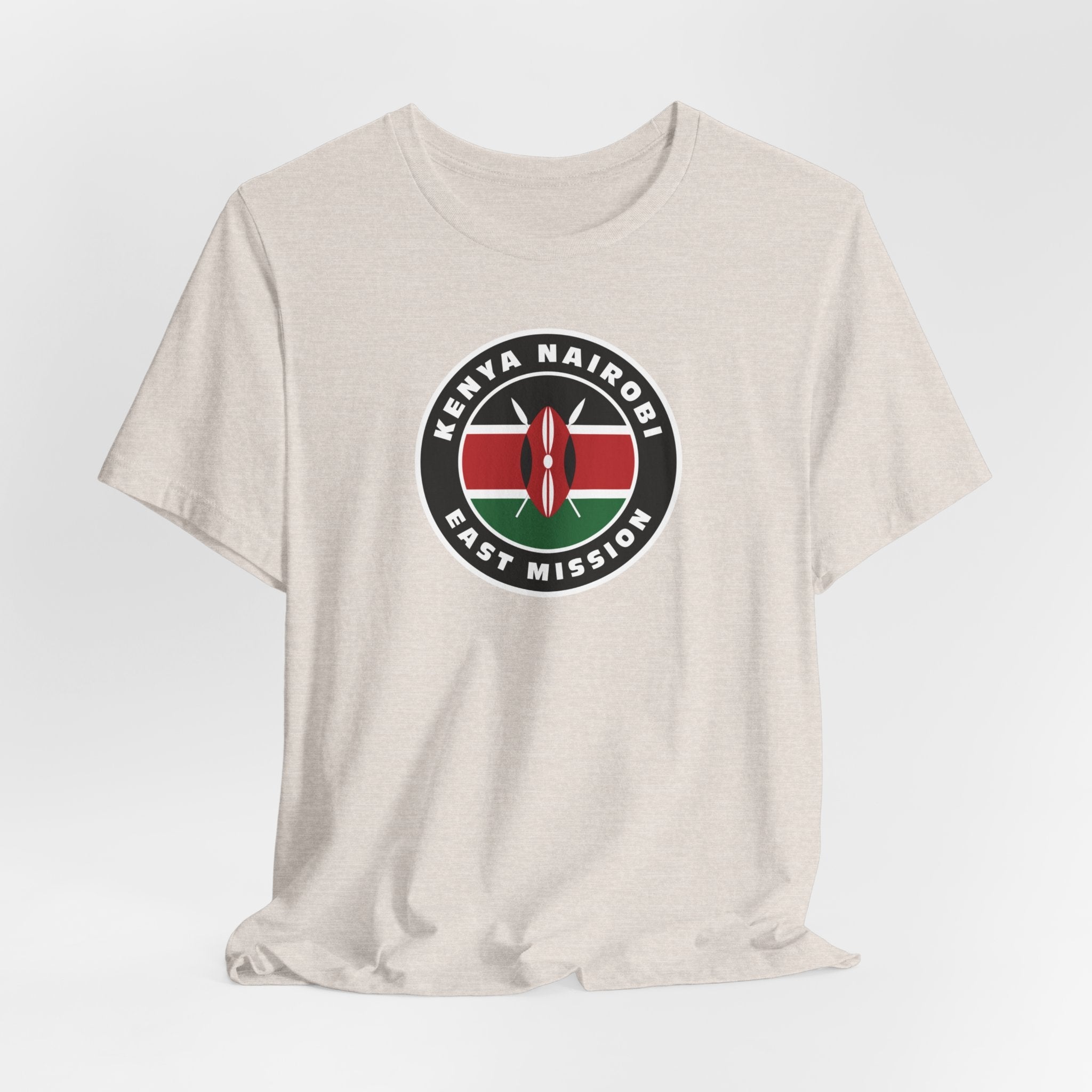 Kenya Nairobi East Mission Flag Logo (Black Border) T-shirt - Mission Wishlist - LDS Missionary Gift Store