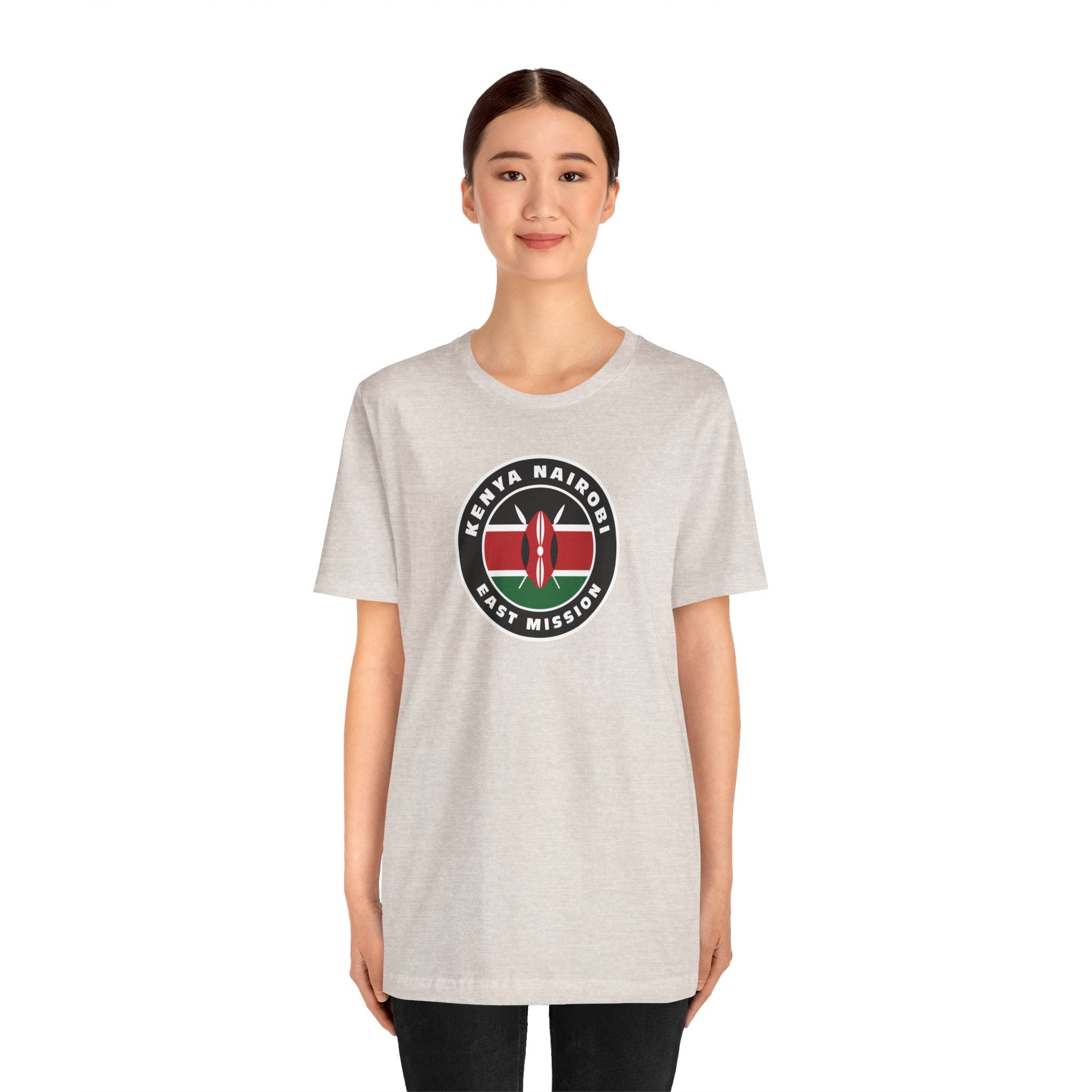 Kenya Nairobi East Mission Flag Logo (Black Border) T-shirt - Mission Wishlist - LDS Missionary Gift Store