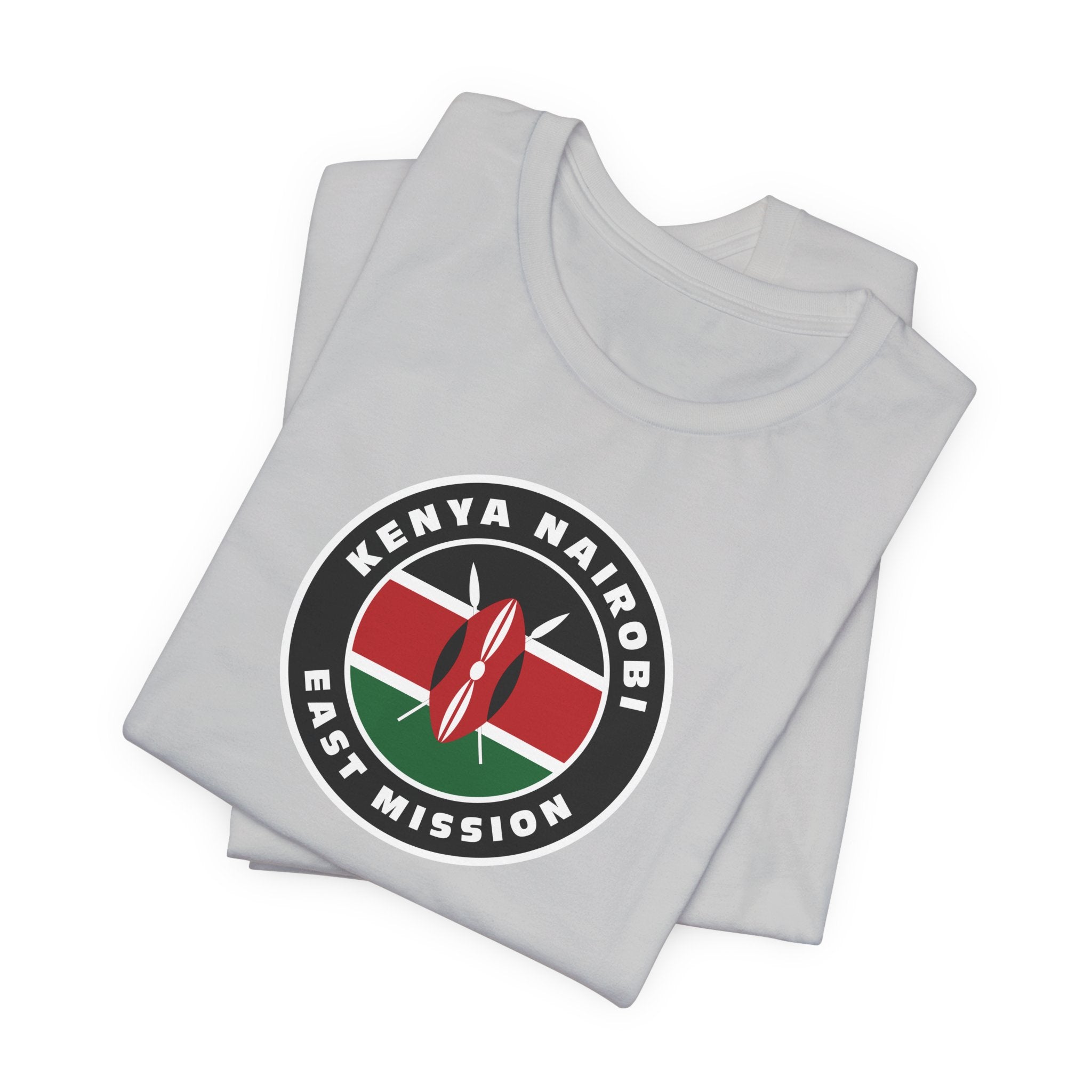 Kenya Nairobi East Mission Flag Logo (Black Border) T-shirt - Mission Wishlist - LDS Missionary Gift Store