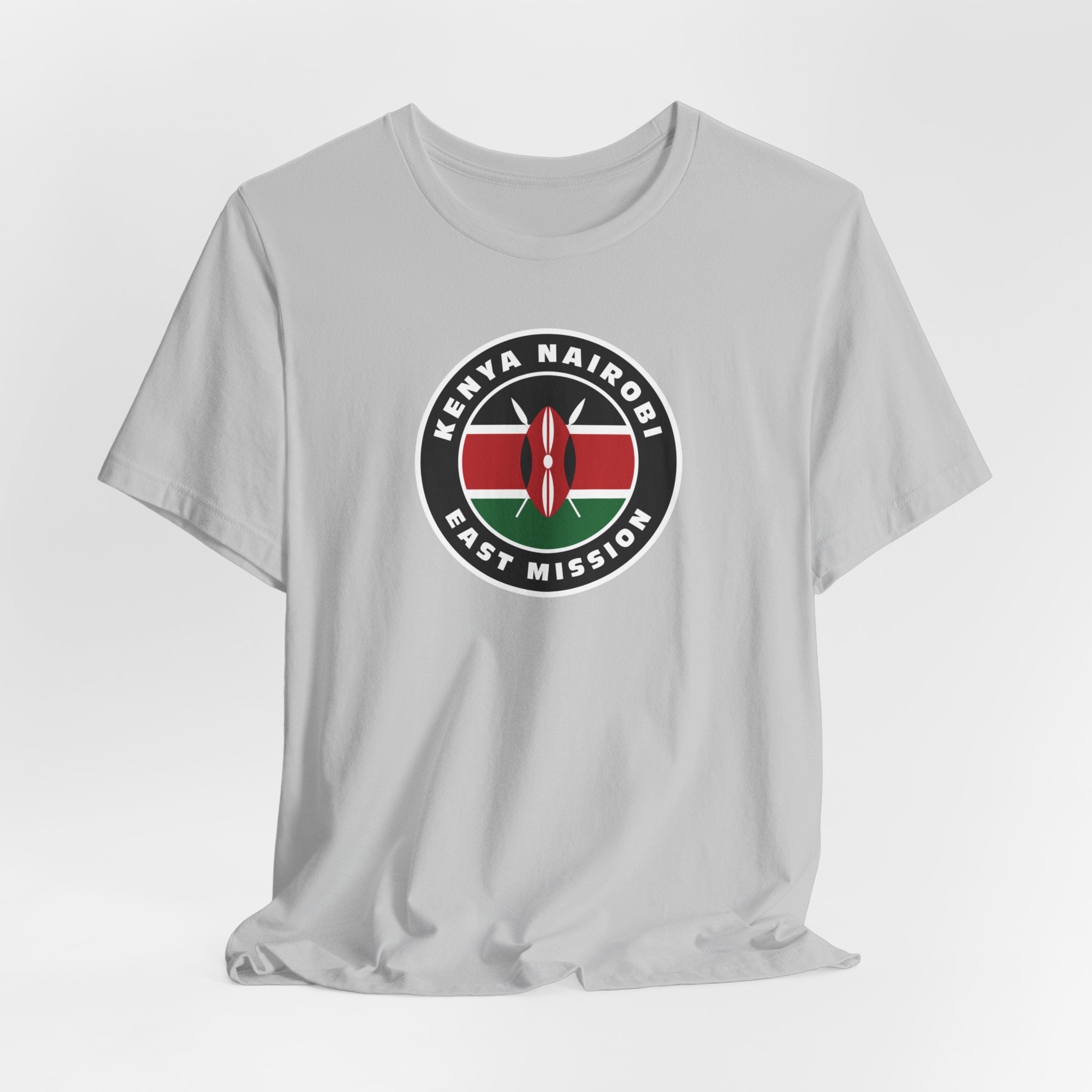 Kenya Nairobi East Mission Flag Logo (Black Border) T-shirt - Mission Wishlist - LDS Missionary Gift Store