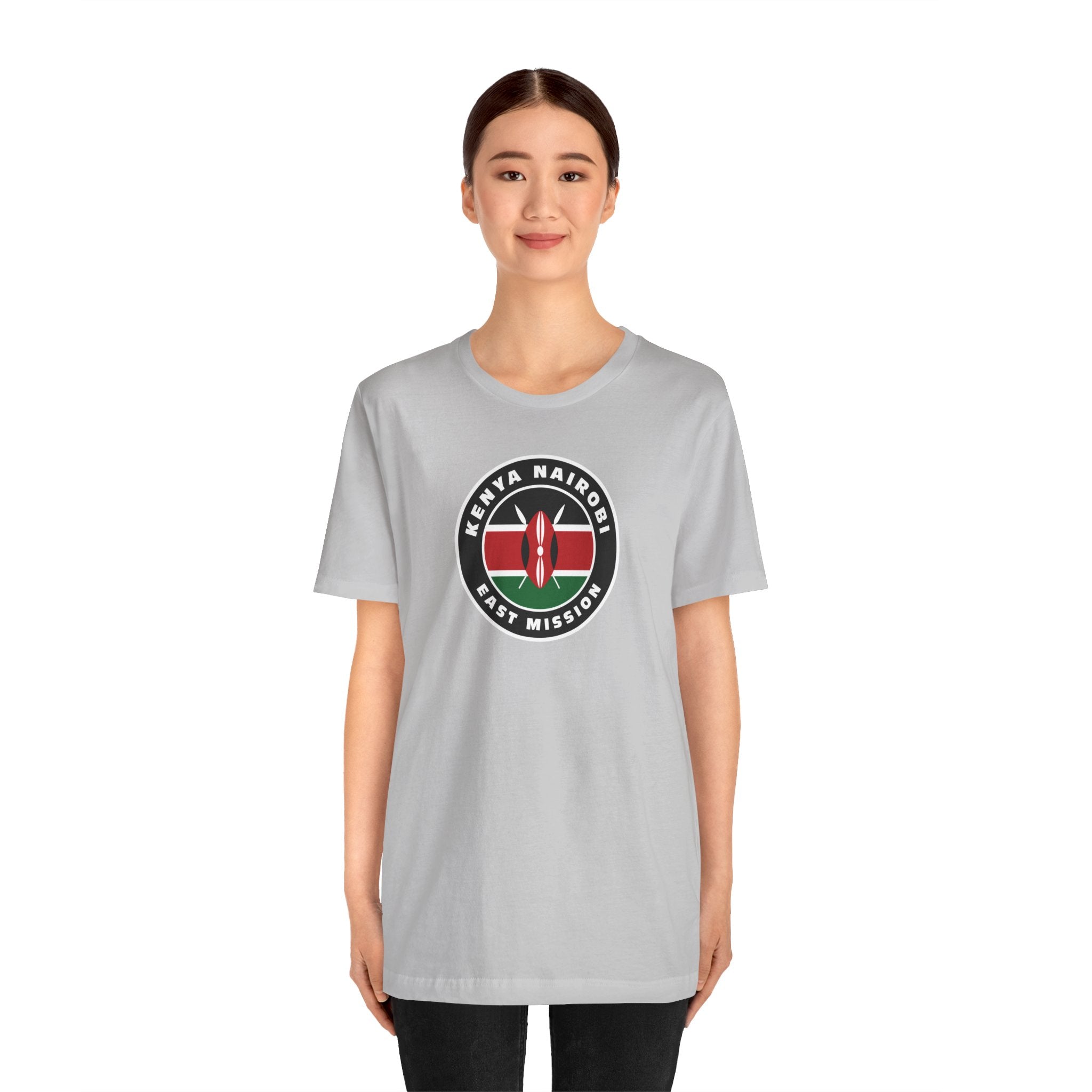 Kenya Nairobi East Mission Flag Logo (Black Border) T-shirt - Mission Wishlist - LDS Missionary Gift Store