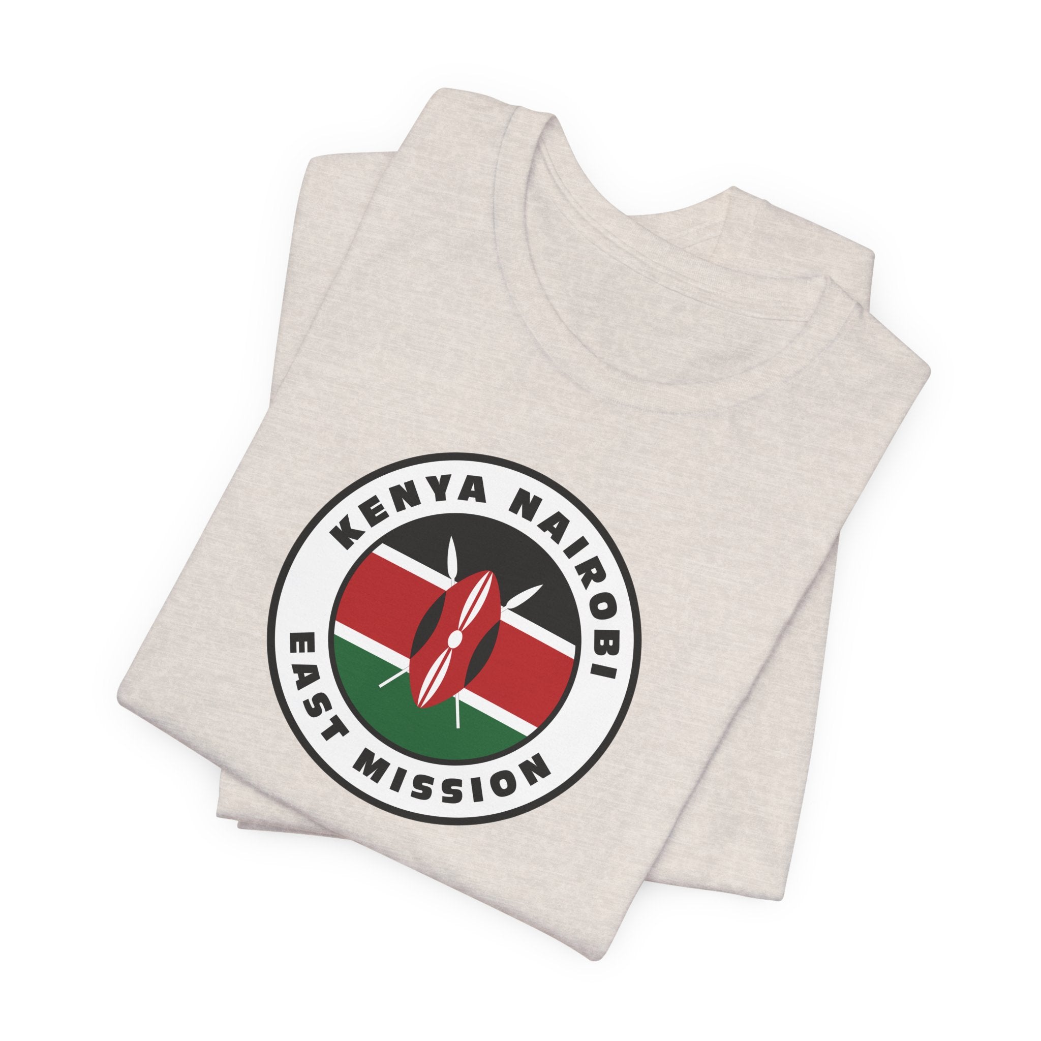 Kenya Nairobi East Mission Flag Logo (White Border) T-shirt - Mission Wishlist - LDS Missionary Gift Store
