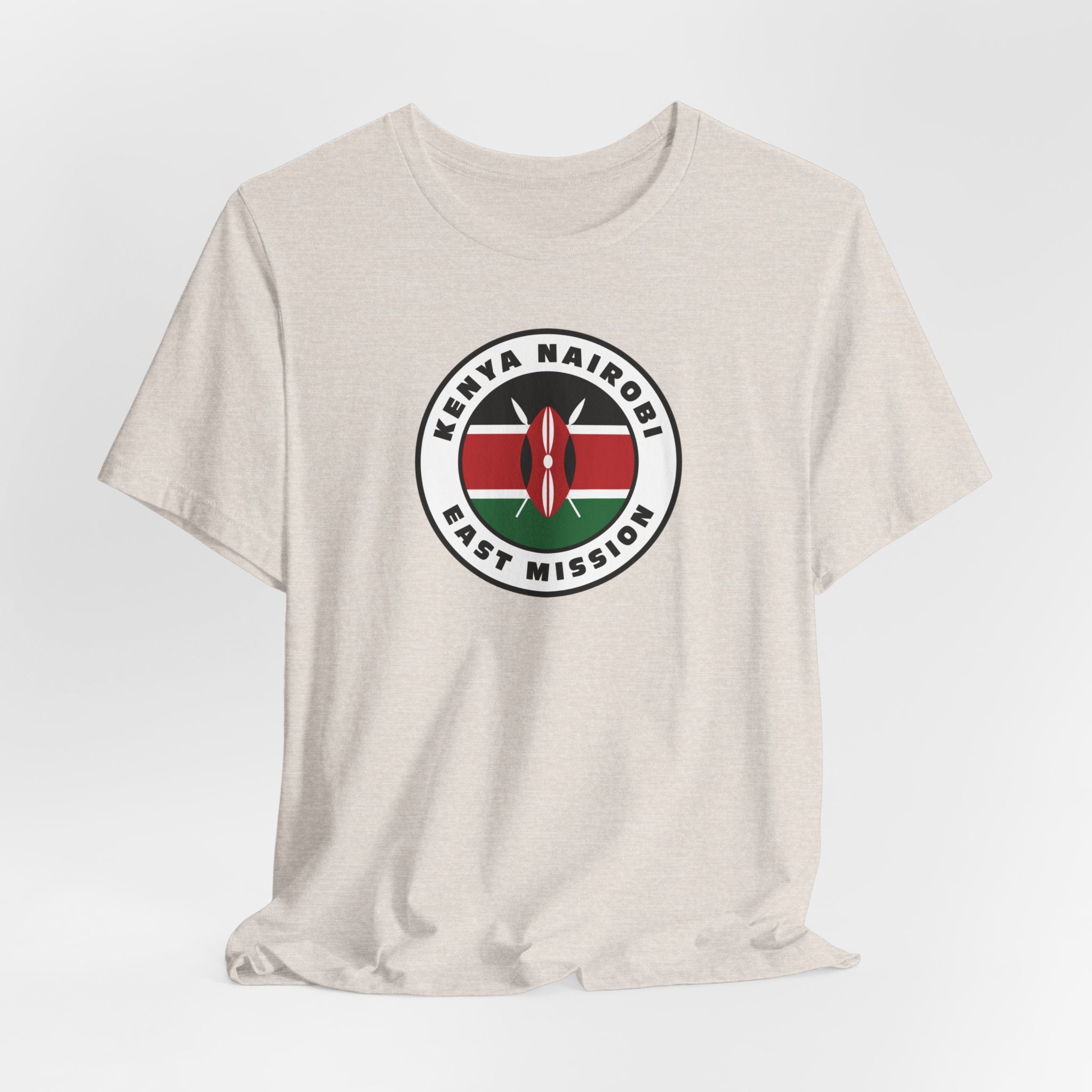 Kenya Nairobi East Mission Flag Logo (White Border) T-shirt - Mission Wishlist - LDS Missionary Gift Store