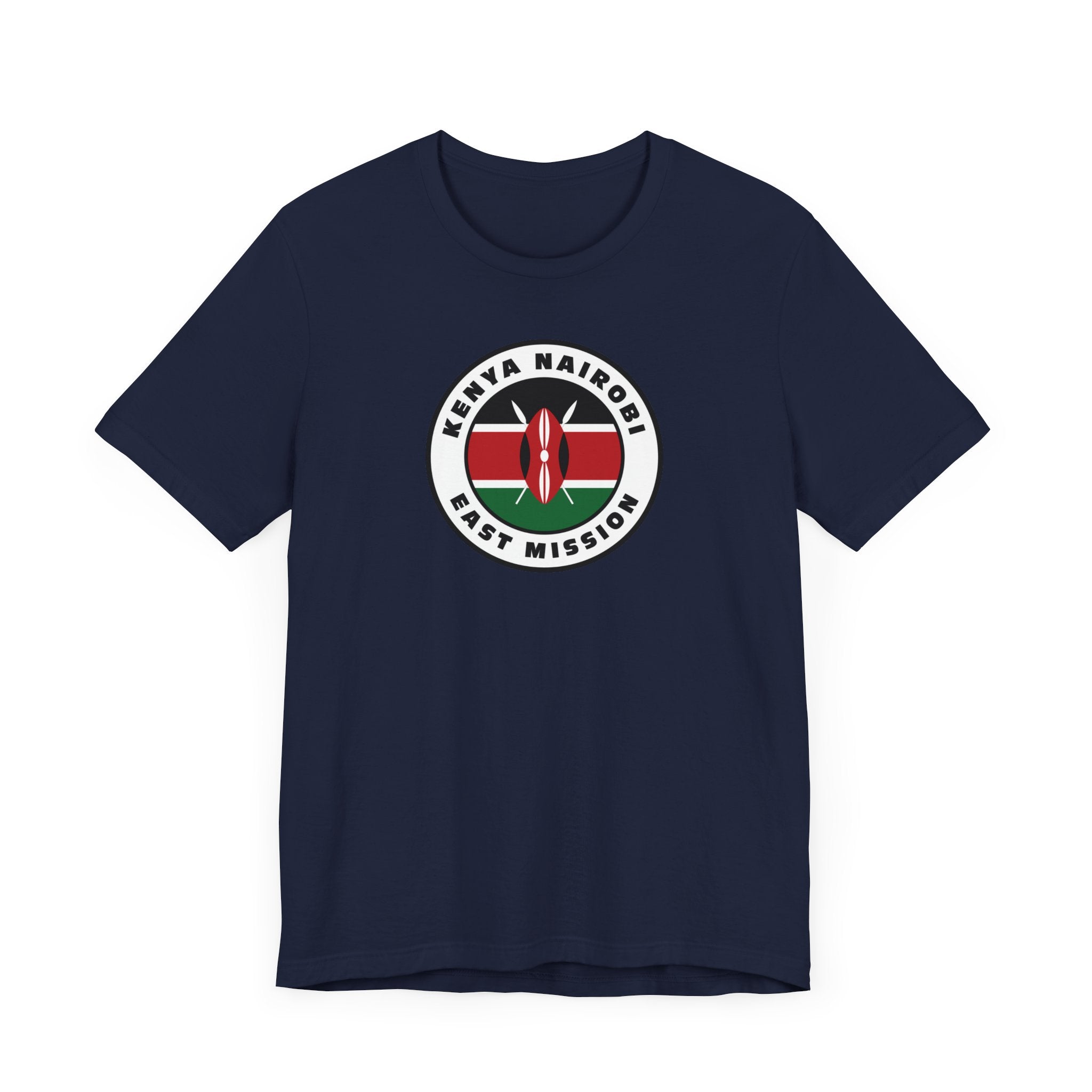 Kenya Nairobi East Mission Flag Logo (White Border) T-shirt - Mission Wishlist - LDS Missionary Gift Store