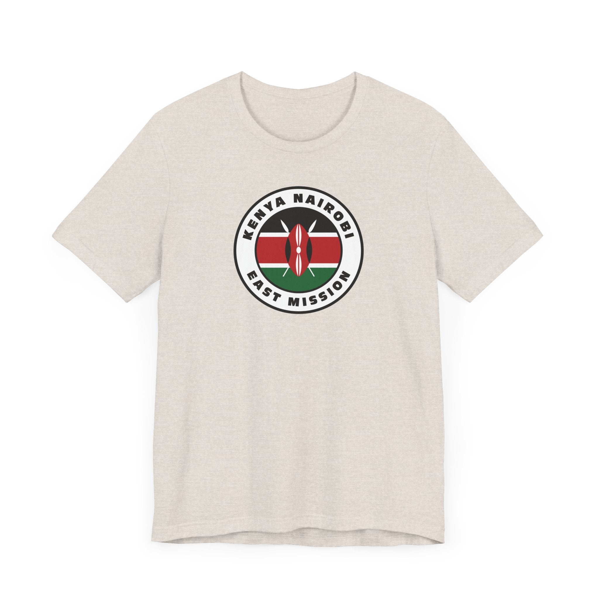 Kenya Nairobi East Mission Flag Logo (White Border) T-shirt - Mission Wishlist - LDS Missionary Gift Store